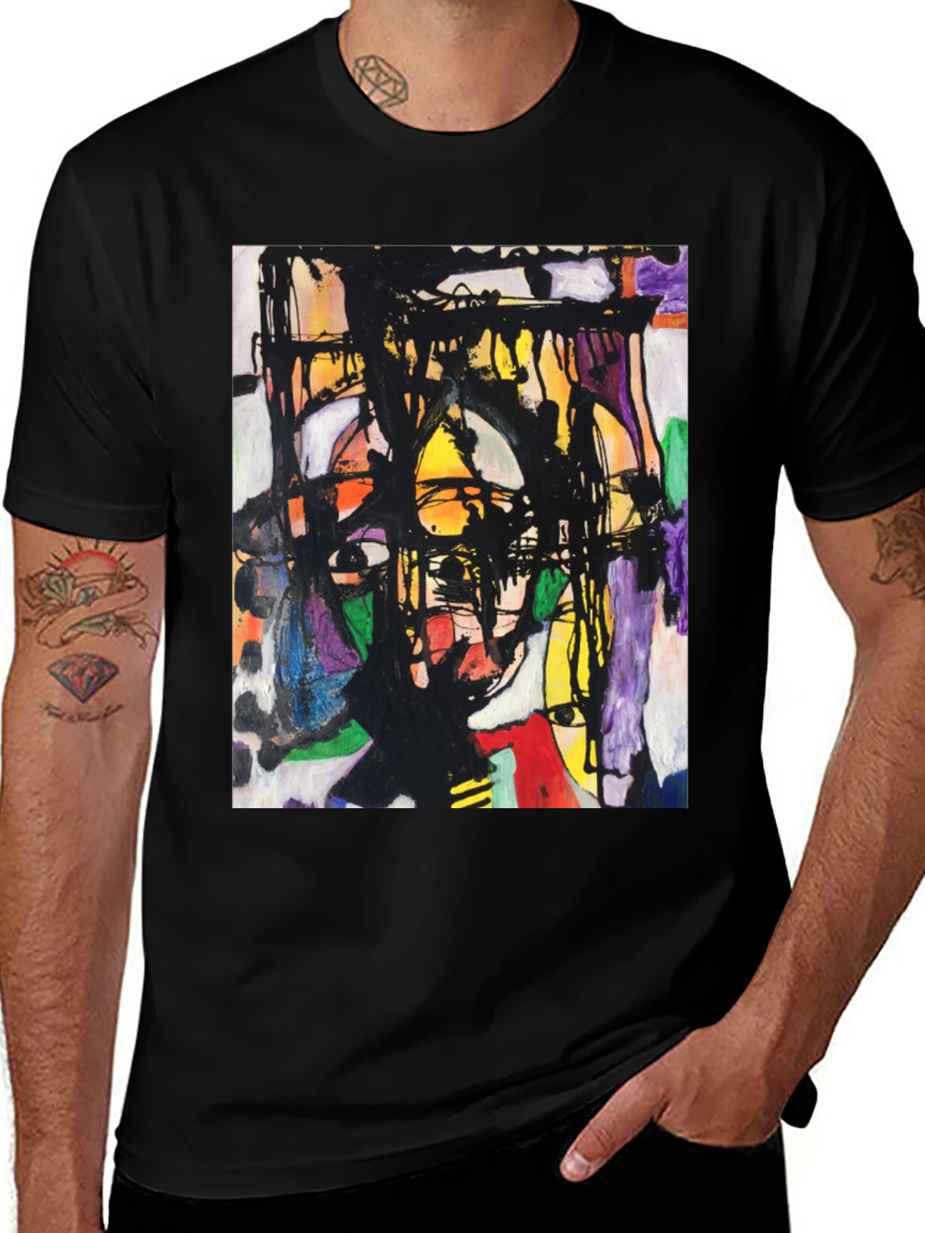 Abstract Art Graphic Tee - Modern Unisex T-Shirt