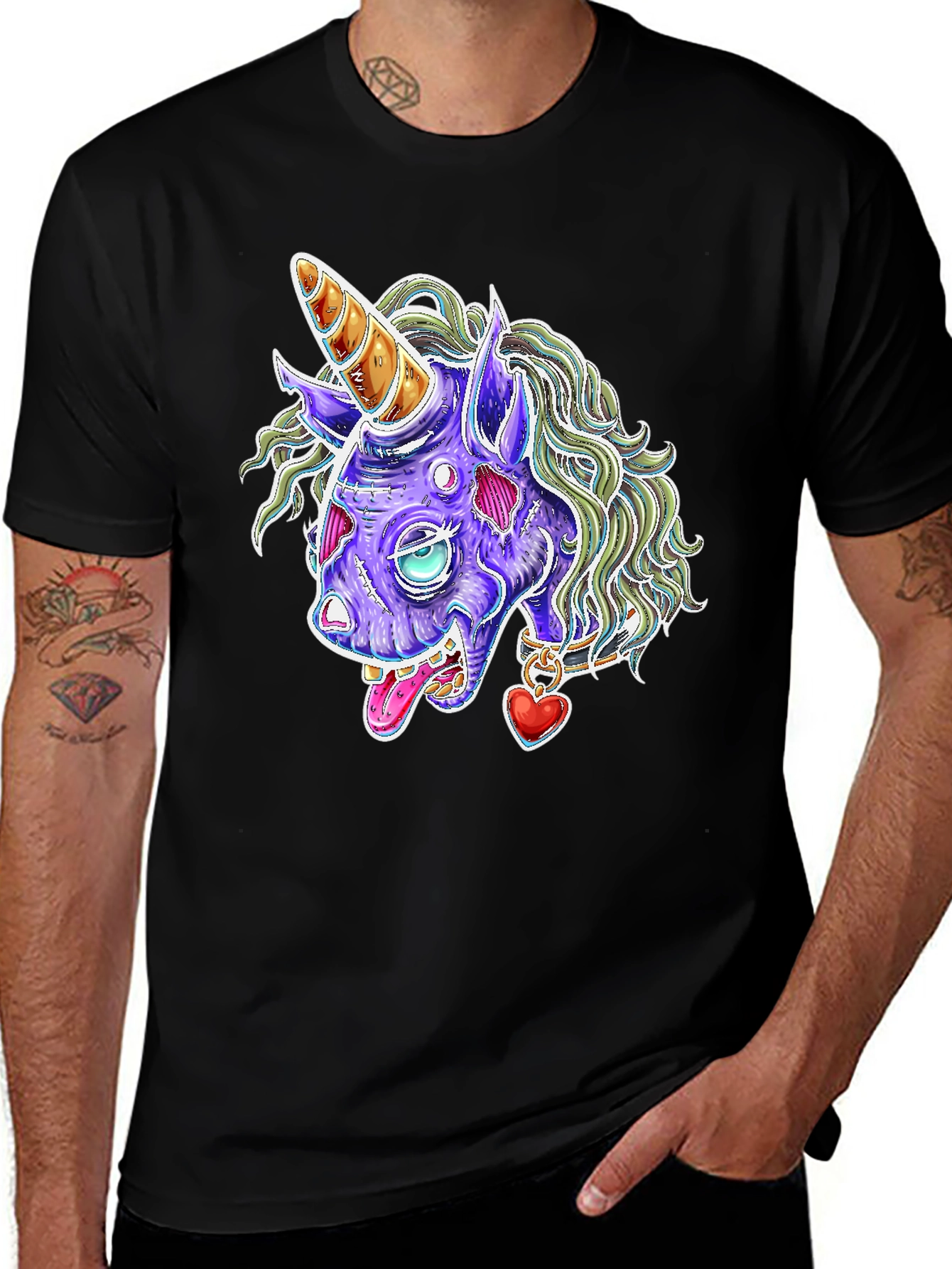 Variant 8 of Zombie Unicorn Graphic T-Shirt