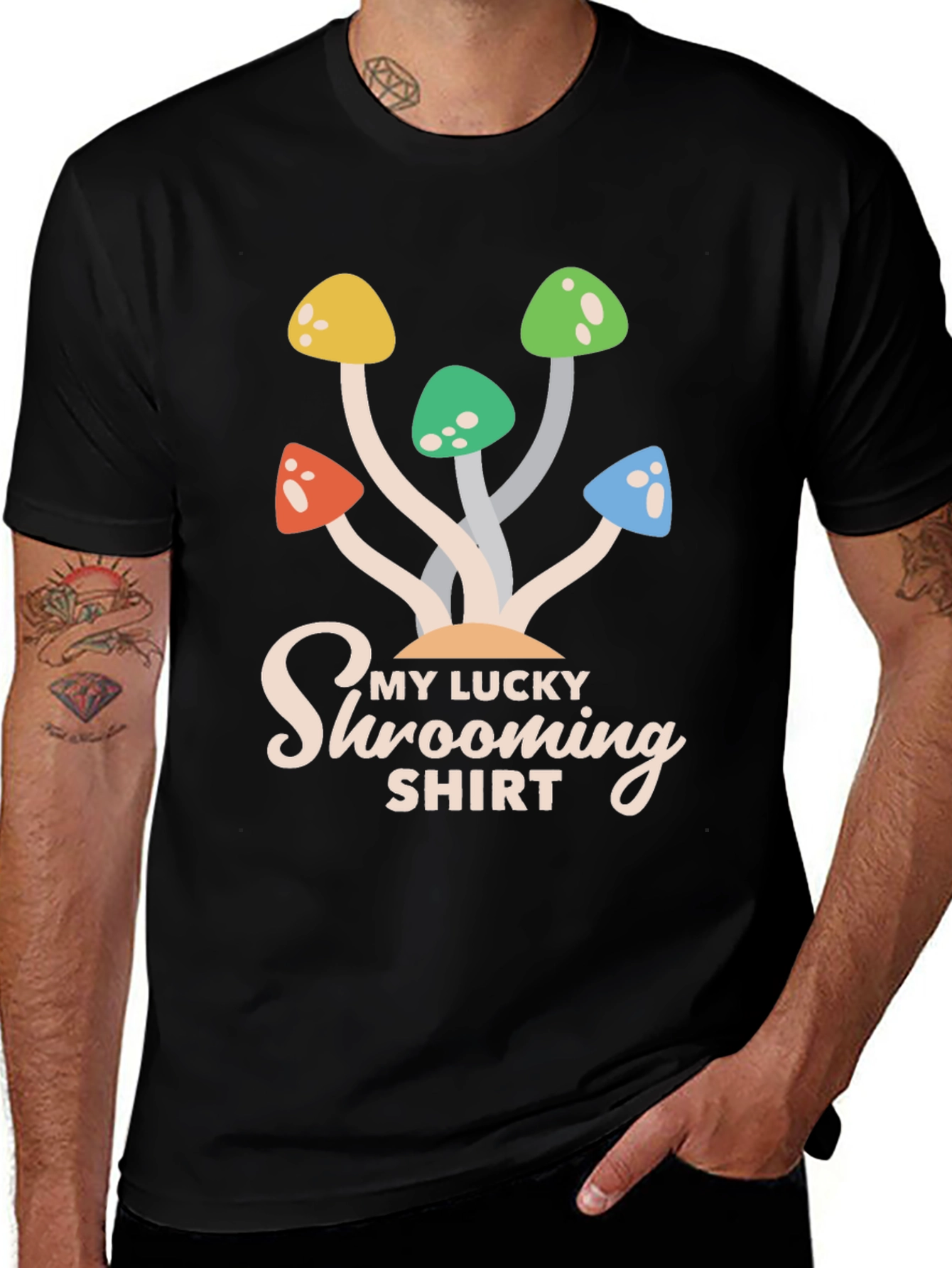 Variant 26 of Lucky Shrooming Shirt - Fun Mushroom T-Shirt
