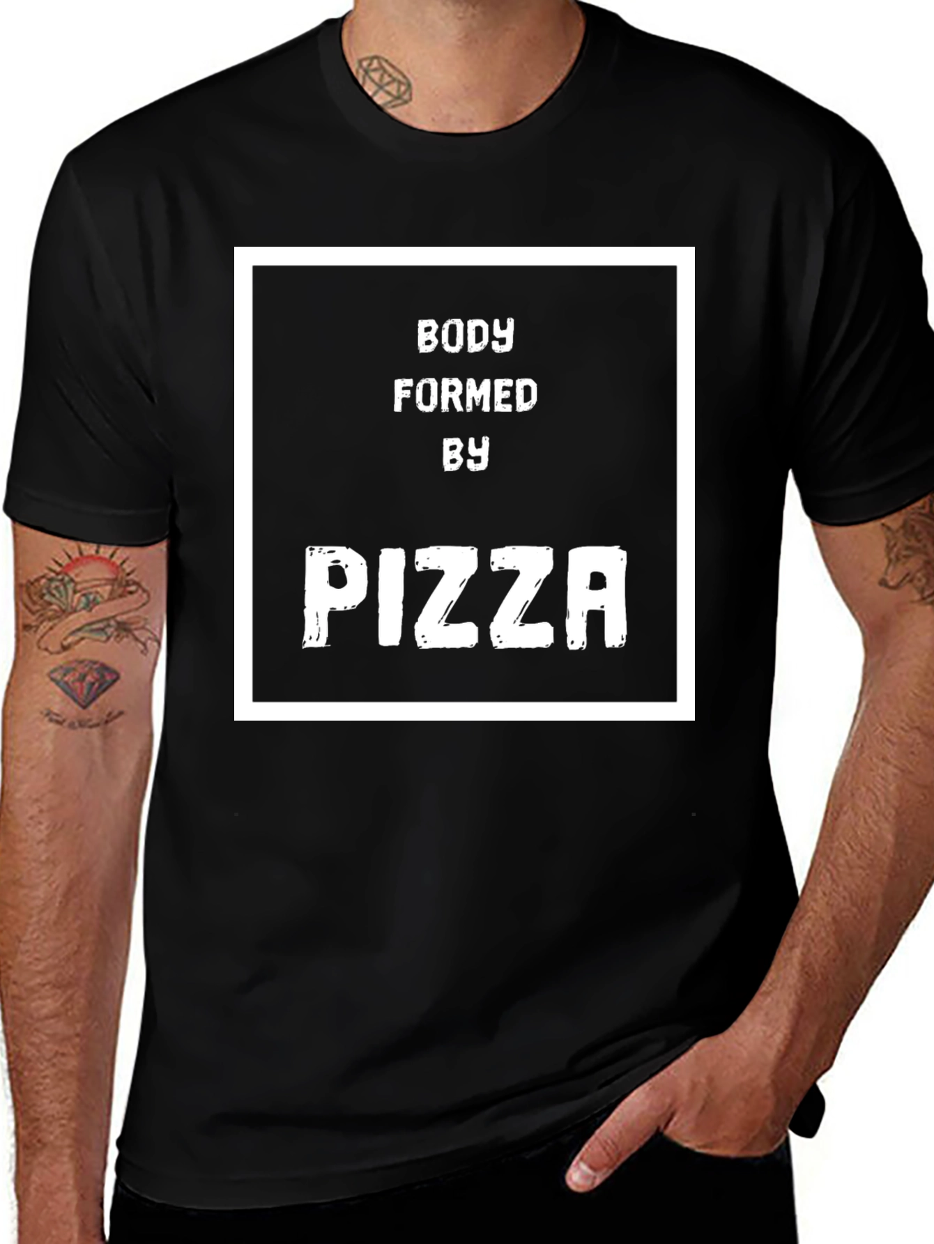 Variant 24 of Body Formed By Pizza Funny T-Shirt