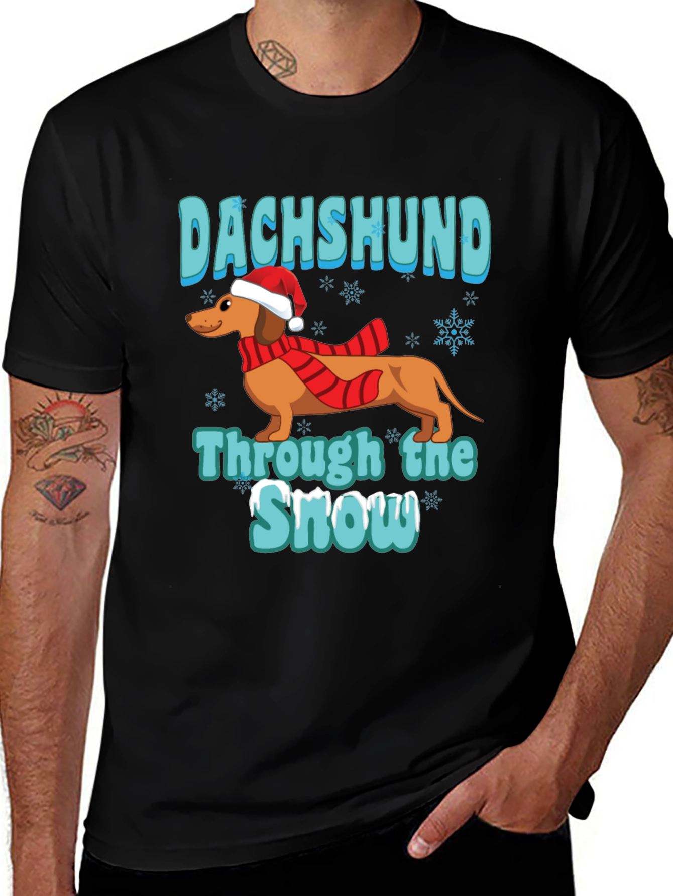 Variant 8 of Dachshund Through the Snow T-Shirt