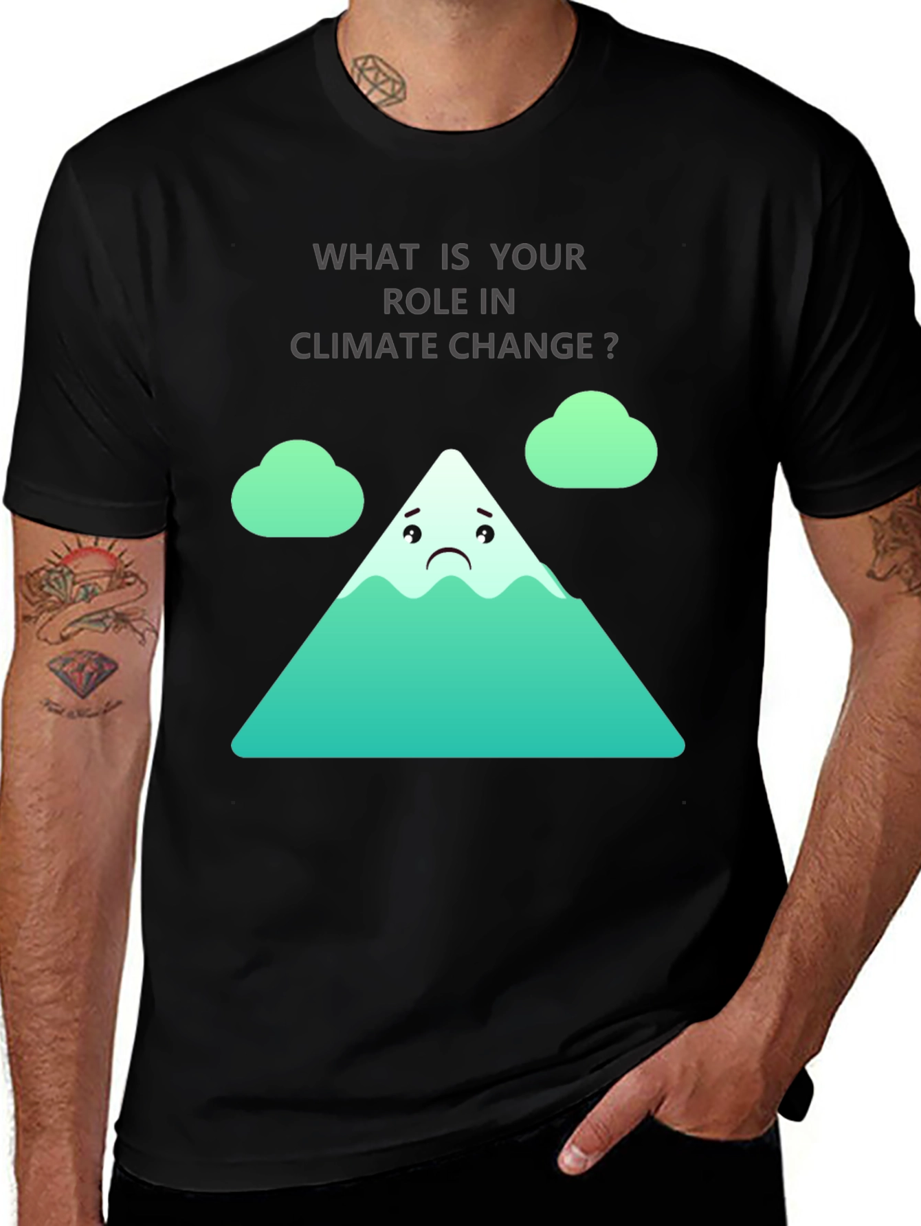 Black Climate Change Role T-Shirt main image