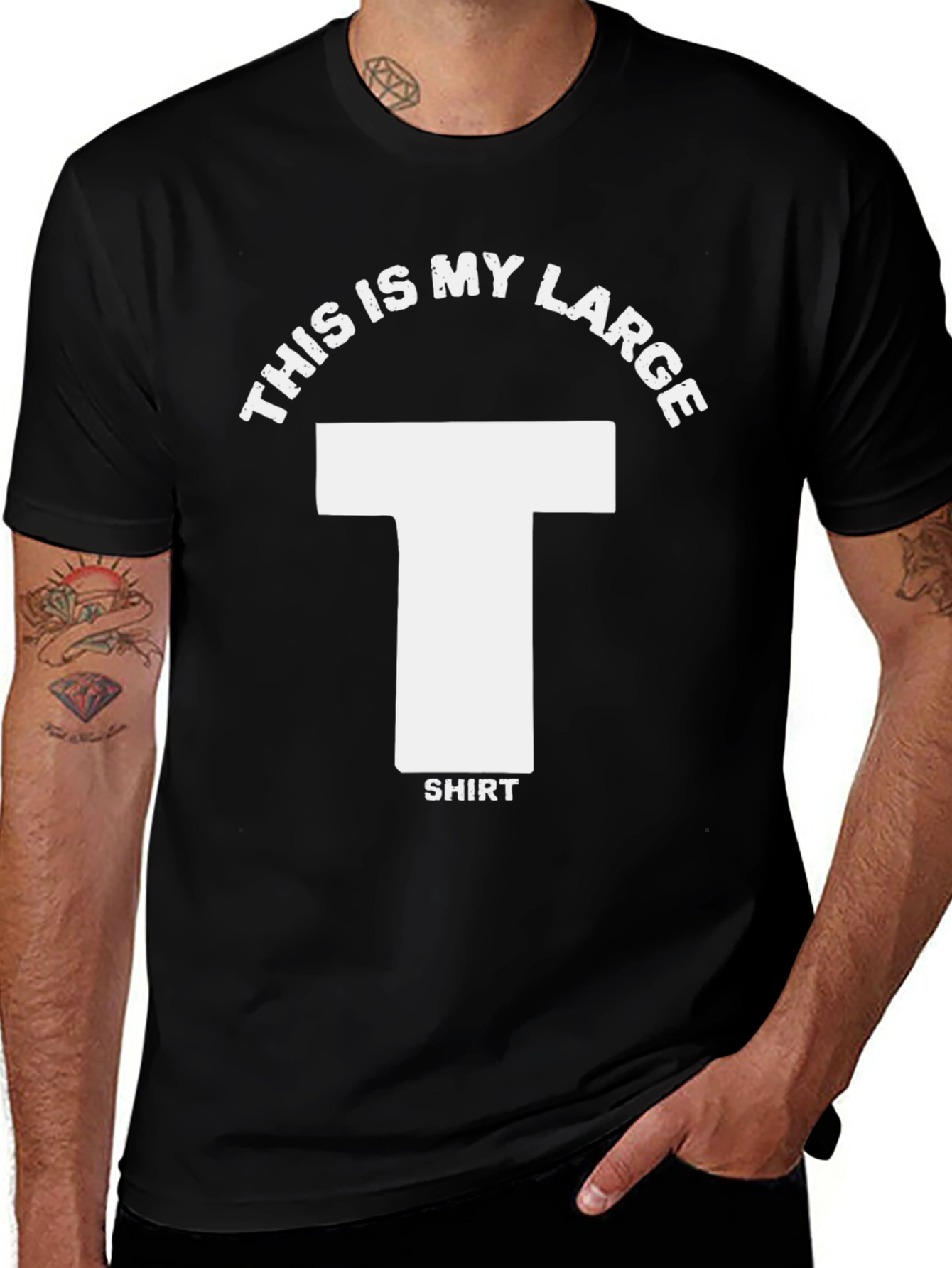 Variant 19 of Funny 'This is My Large T-Shirt' Graphic Tee