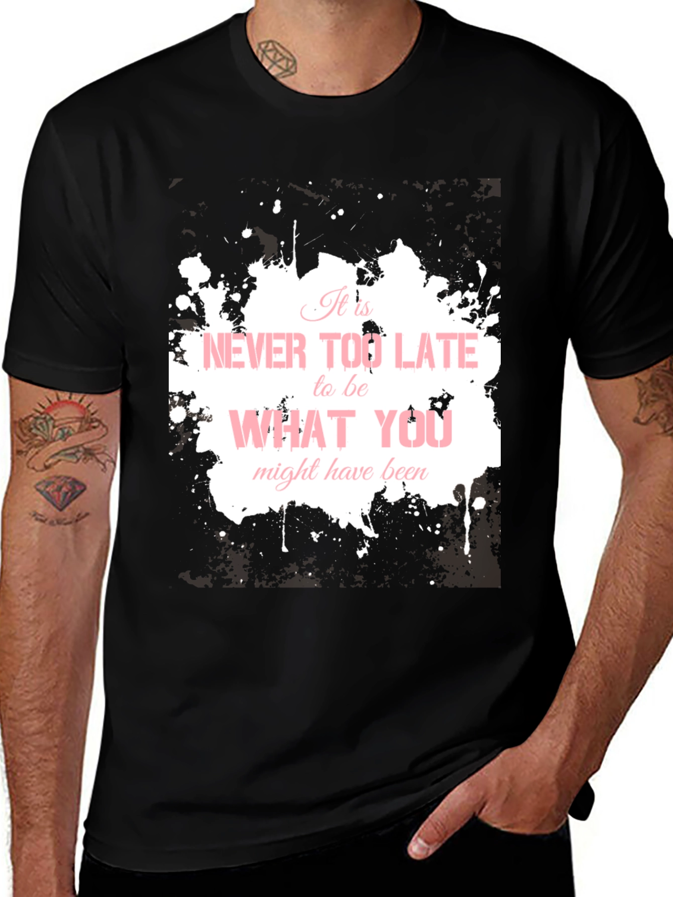 Variant 21 of Inspirational Tee: It Is Never Too Late T-Shirt