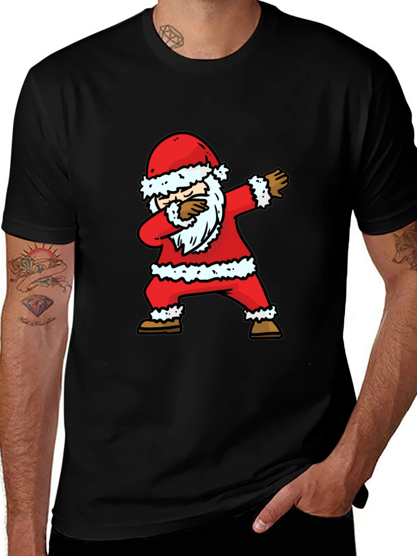 Dabbing Santa Christmas T-Shirt - Holiday Fun!