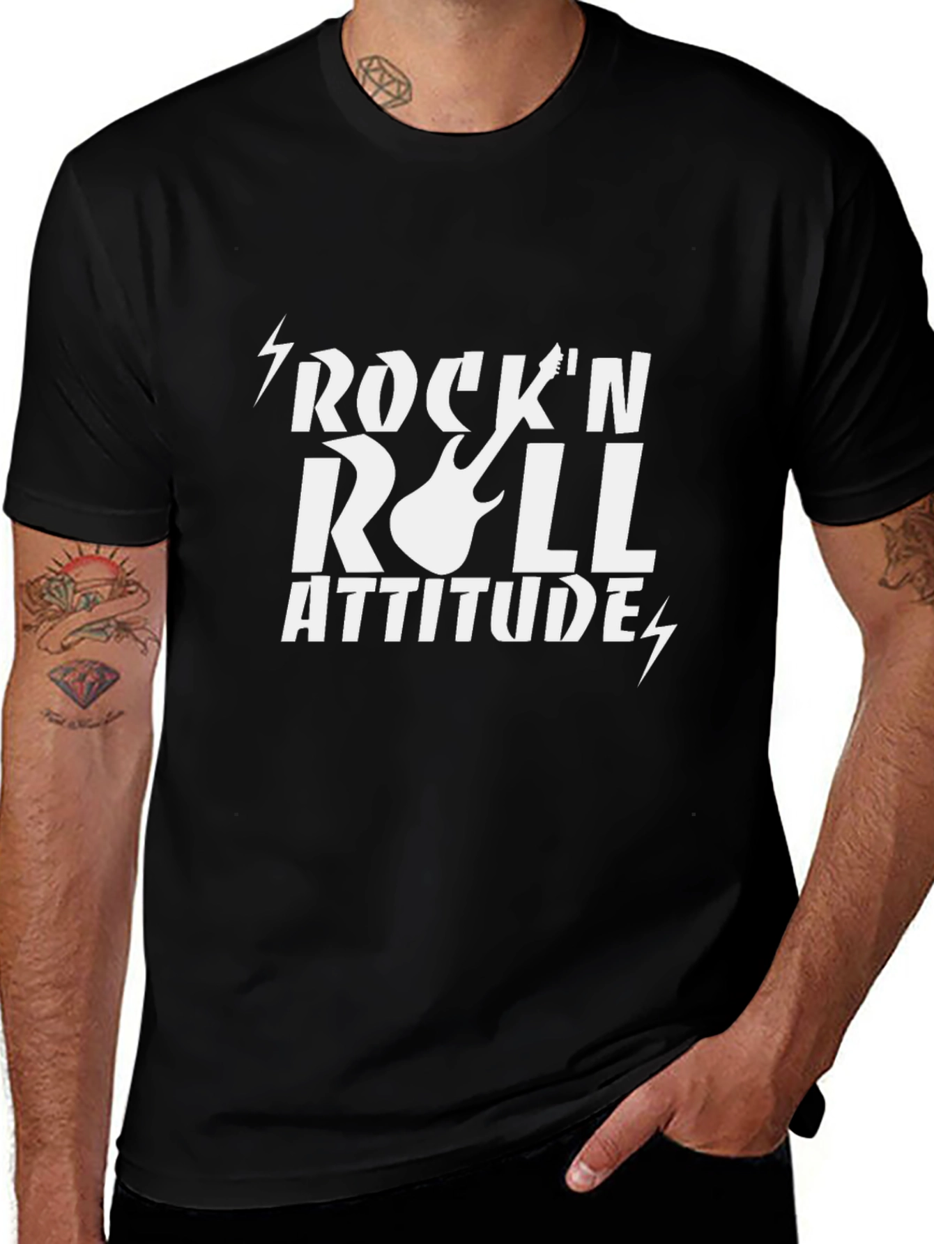 Rock'n Roll Attitude Black T-Shirt