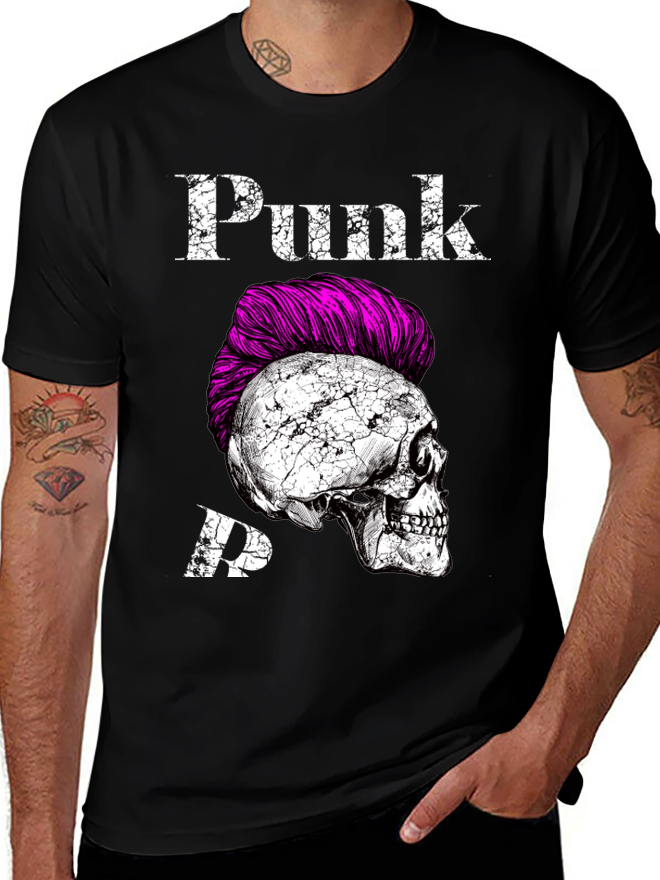 Variant 12 of Punk Skull Graphic Tee - Edgy Fashion Statement
