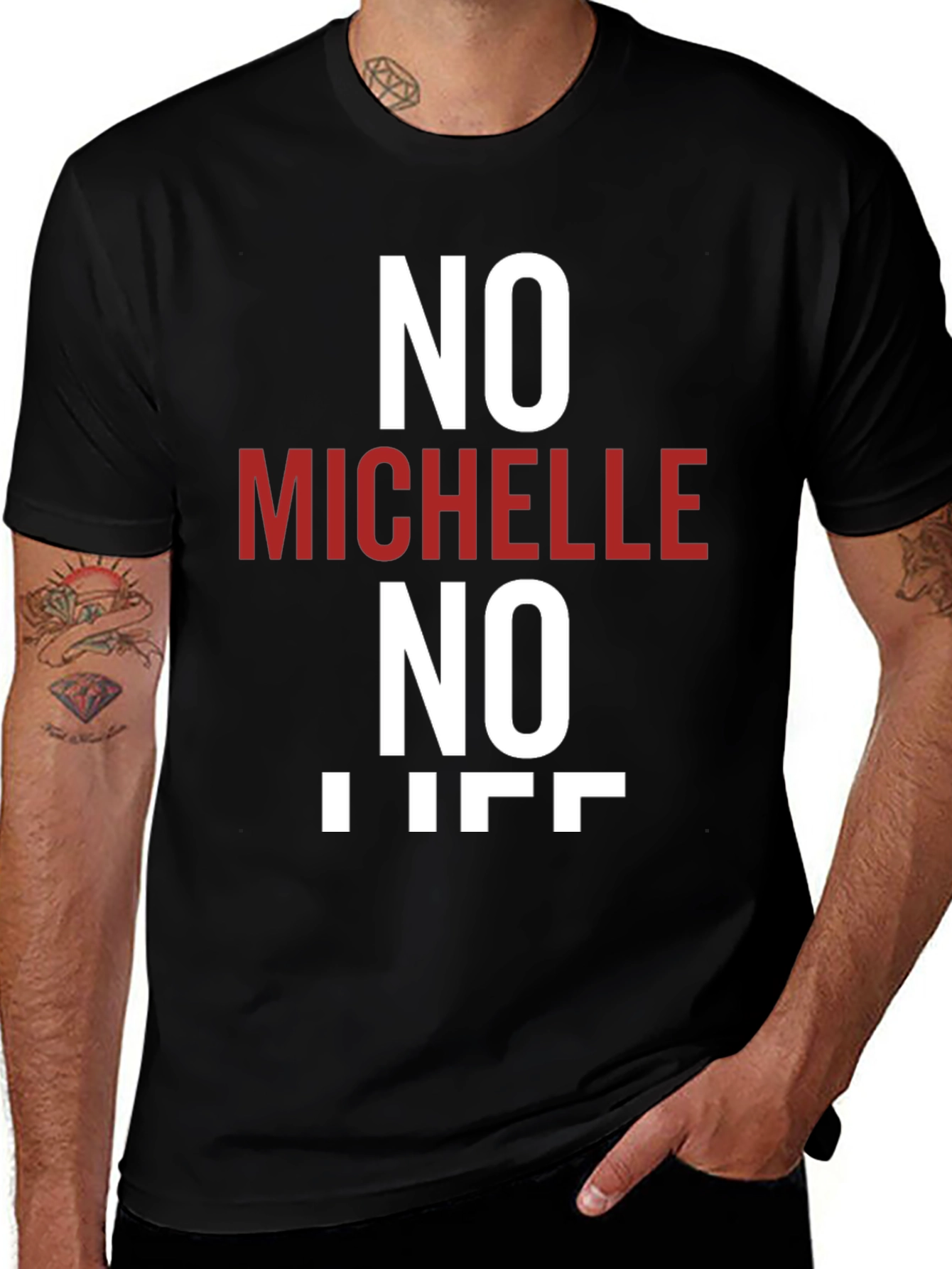 Variant 2 of No Michelle No Life T-Shirt - Funny Graphic Tee