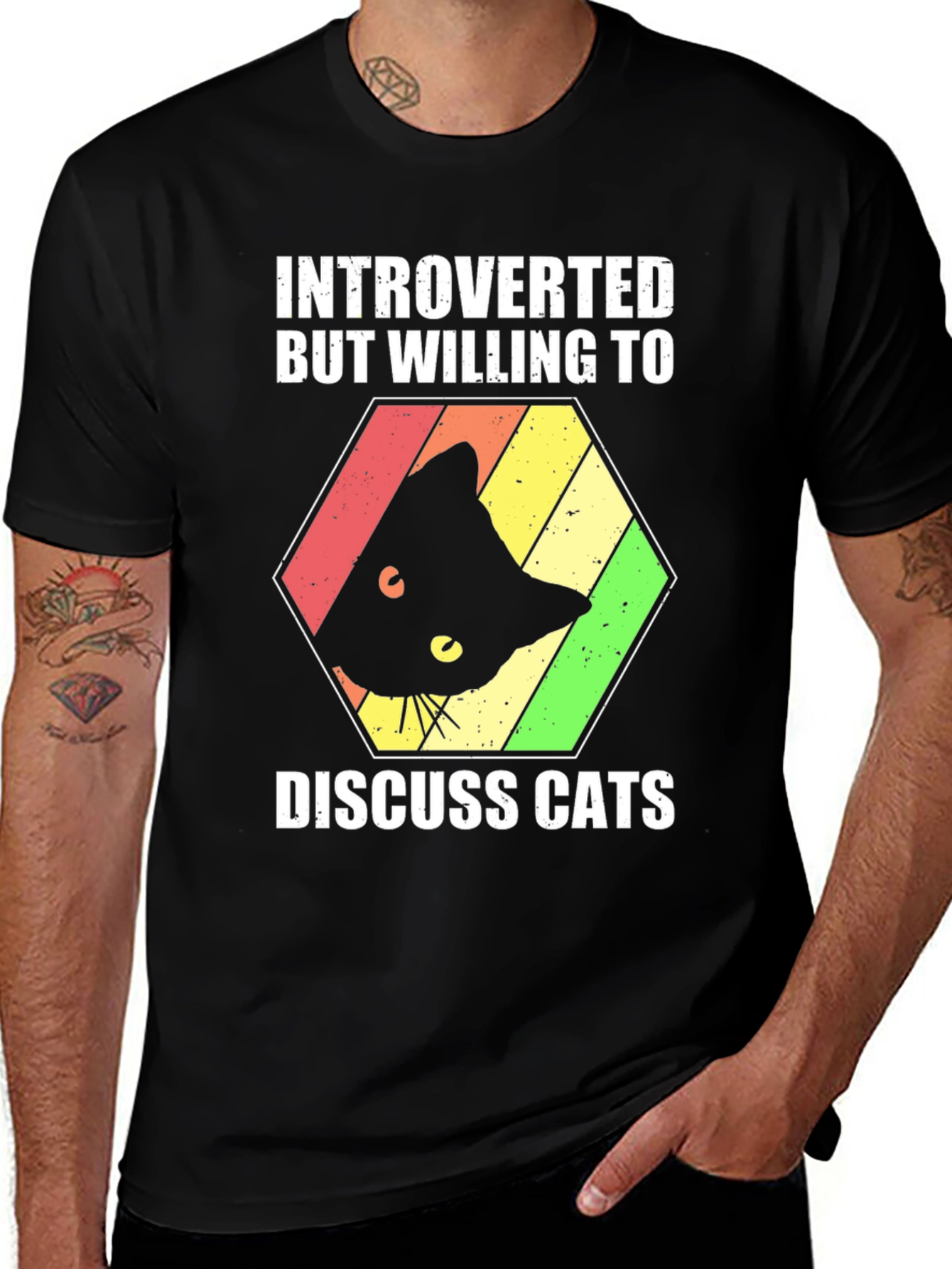 Variant 7 of Introverted Cat Lover T-Shirt