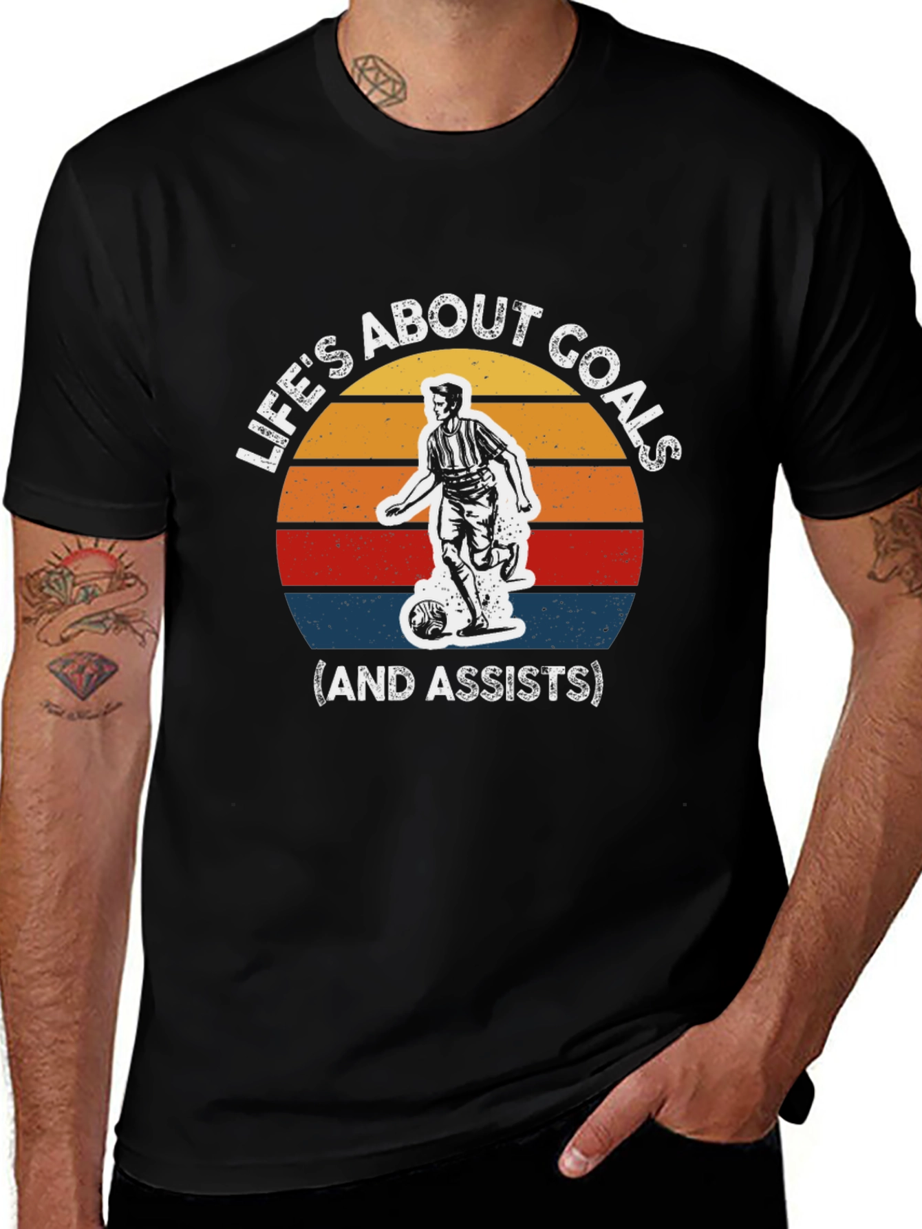Variant 13 of Life's About Goals Soccer T-Shirt