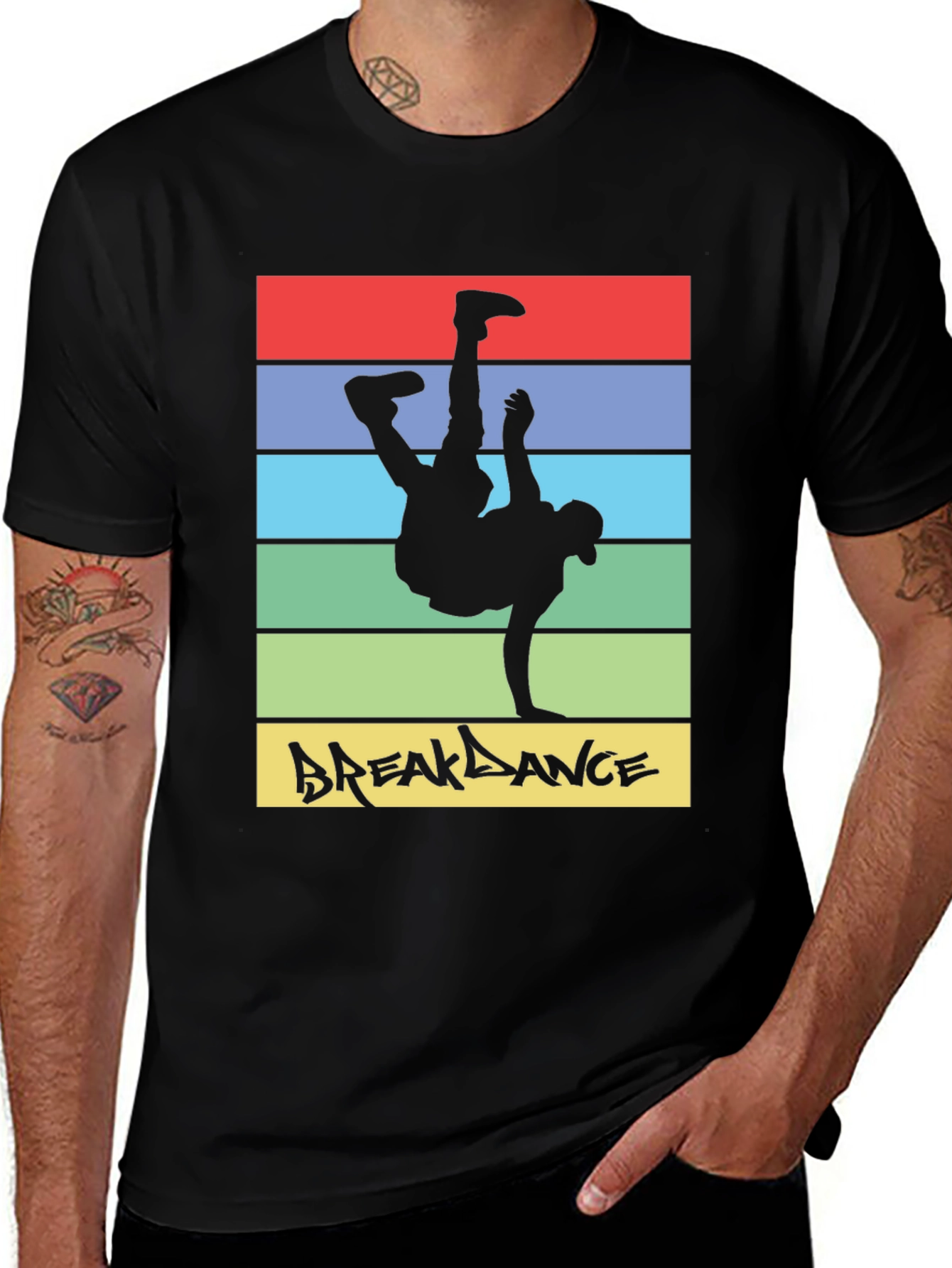 Variant 29 of Breakdance Silhouette Graphic Tee - Retro Style