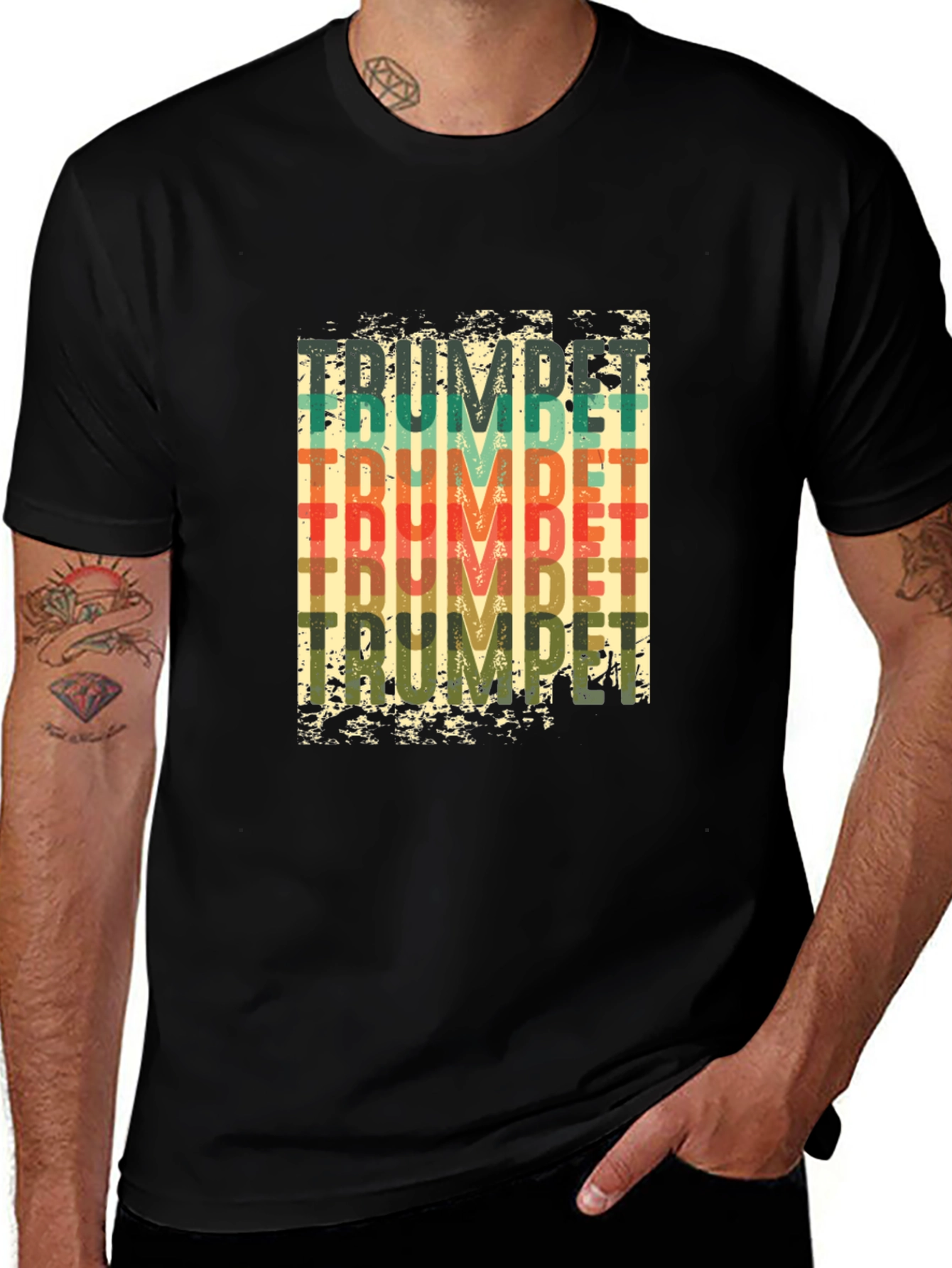 Variant 21 of Vintage Trumpet T-Shirt - Retro Band Music Tee