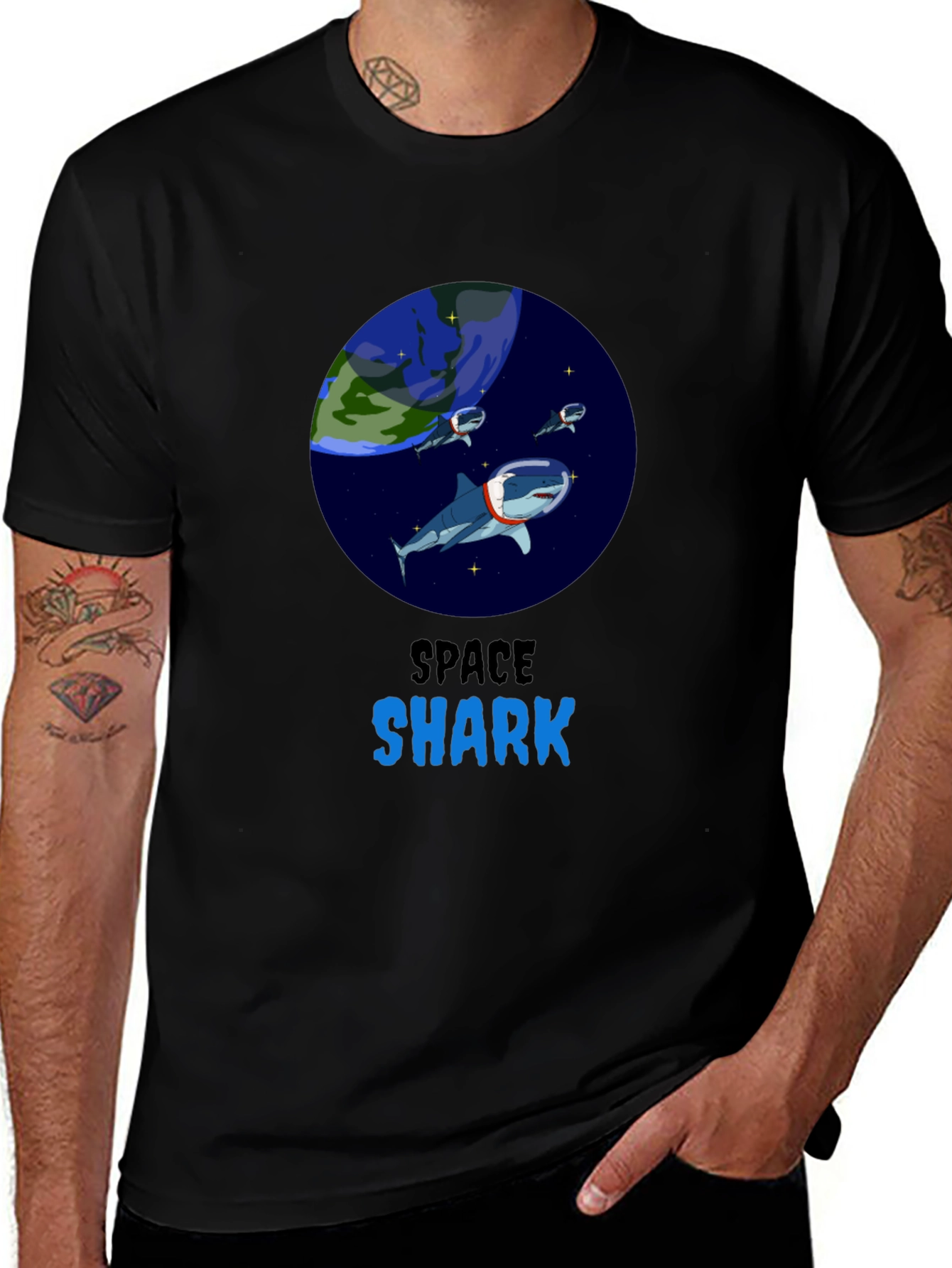 Variant 23 of Space Shark Graphic T-Shirt
