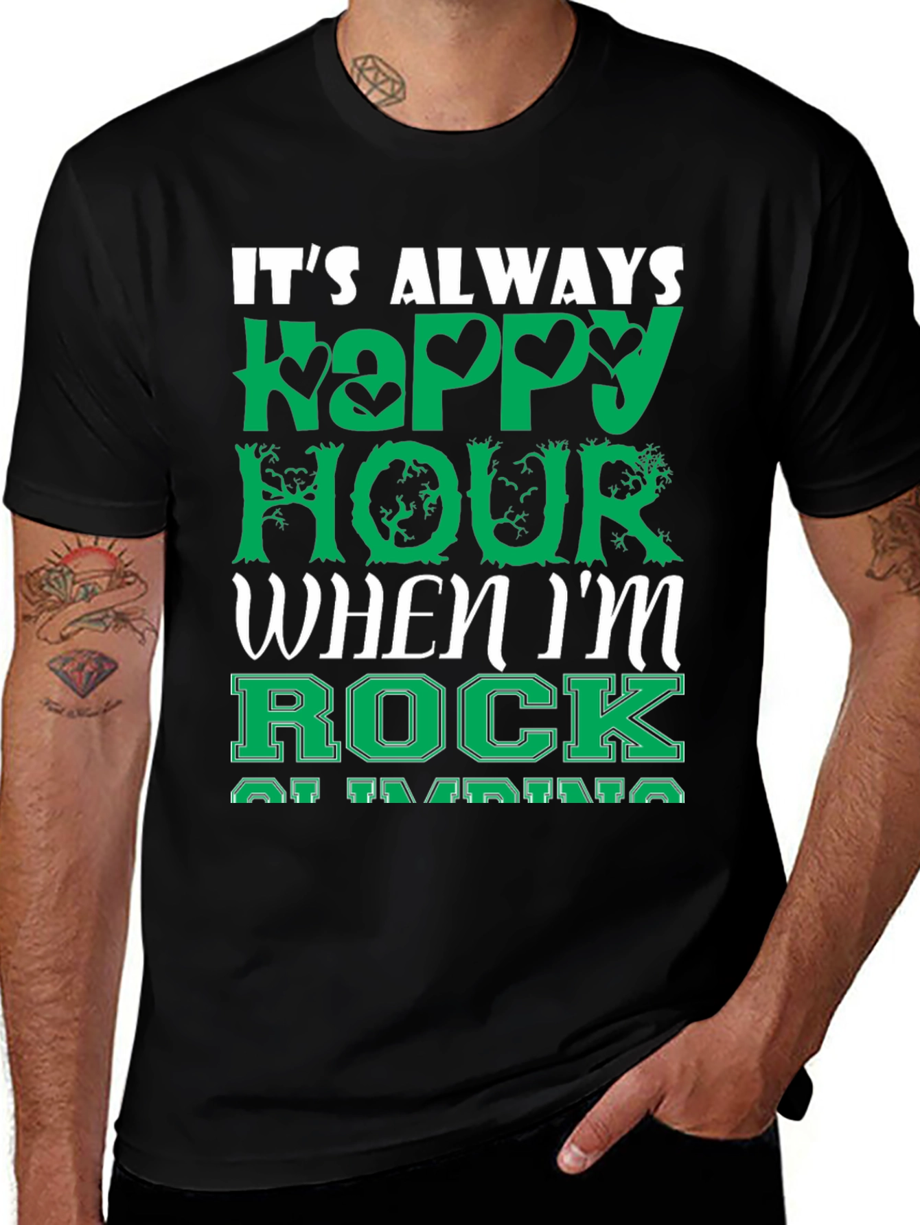Variant 12 of It's Always Happy Hour Rock Climbing T-Shirt