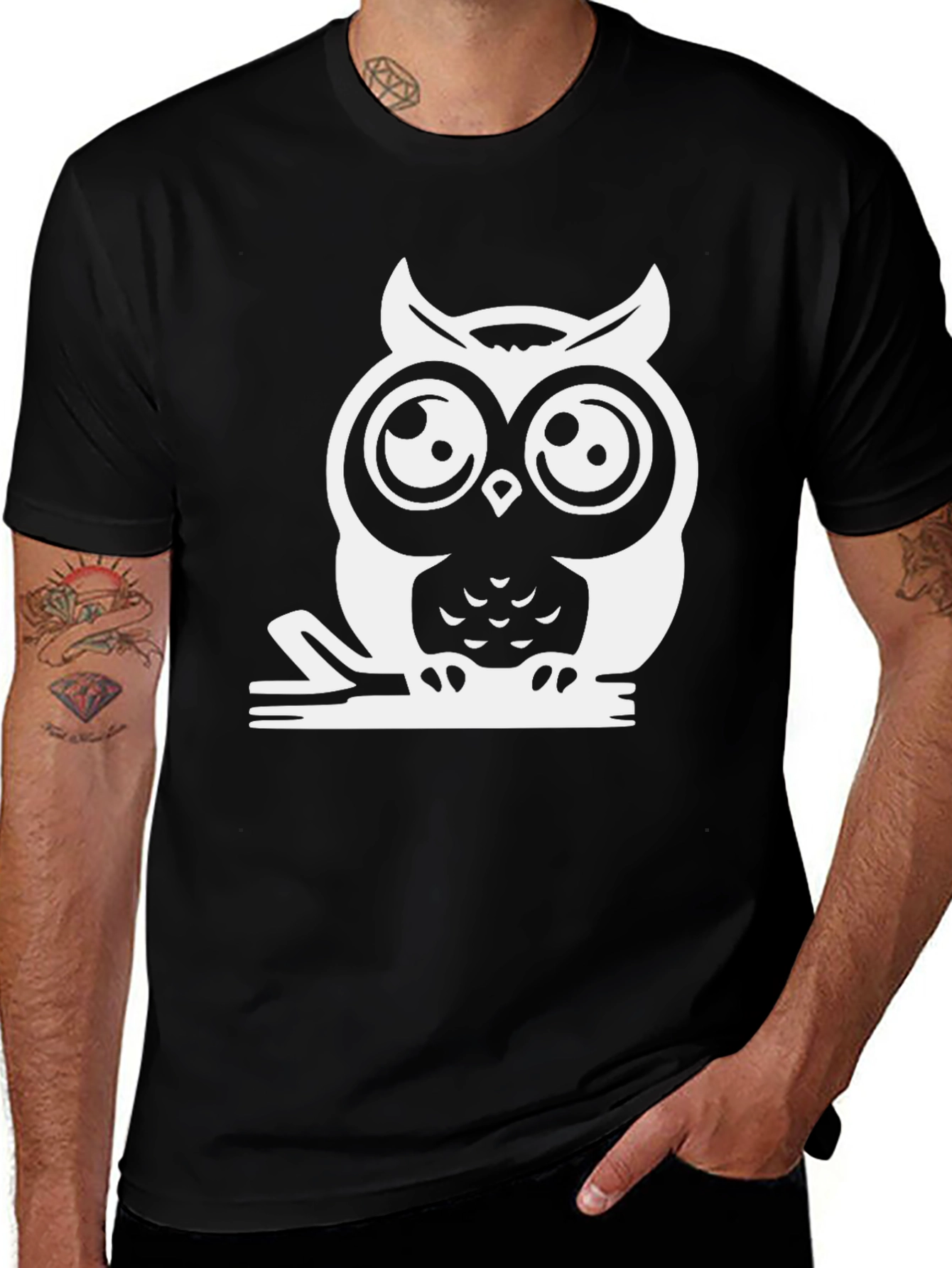 Variant 19 of Owl Graphic Tee - Unique Bird Lover Design