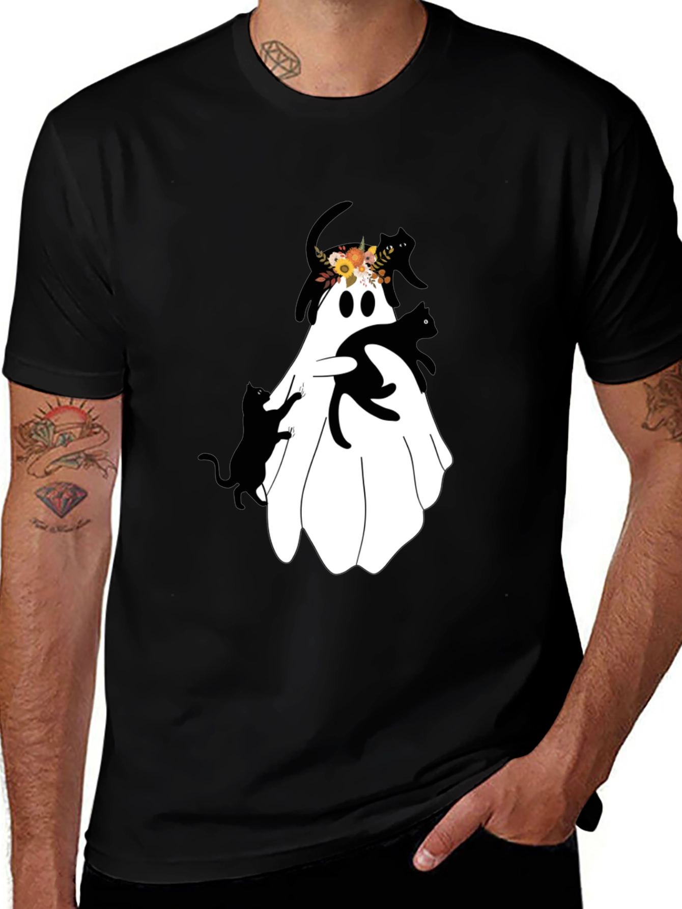 Variant 12 of Ghost and Cats Graphic Tee
