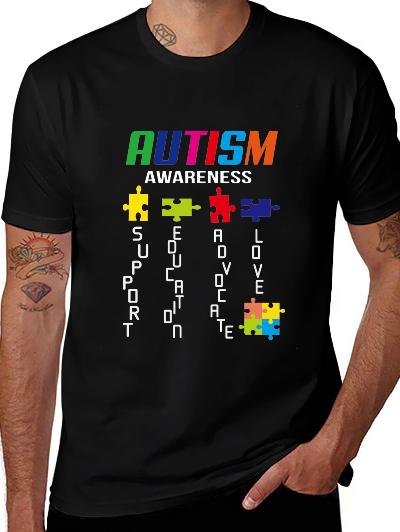 Variant 28 of Autism Awareness Support Graphic T-Shirt