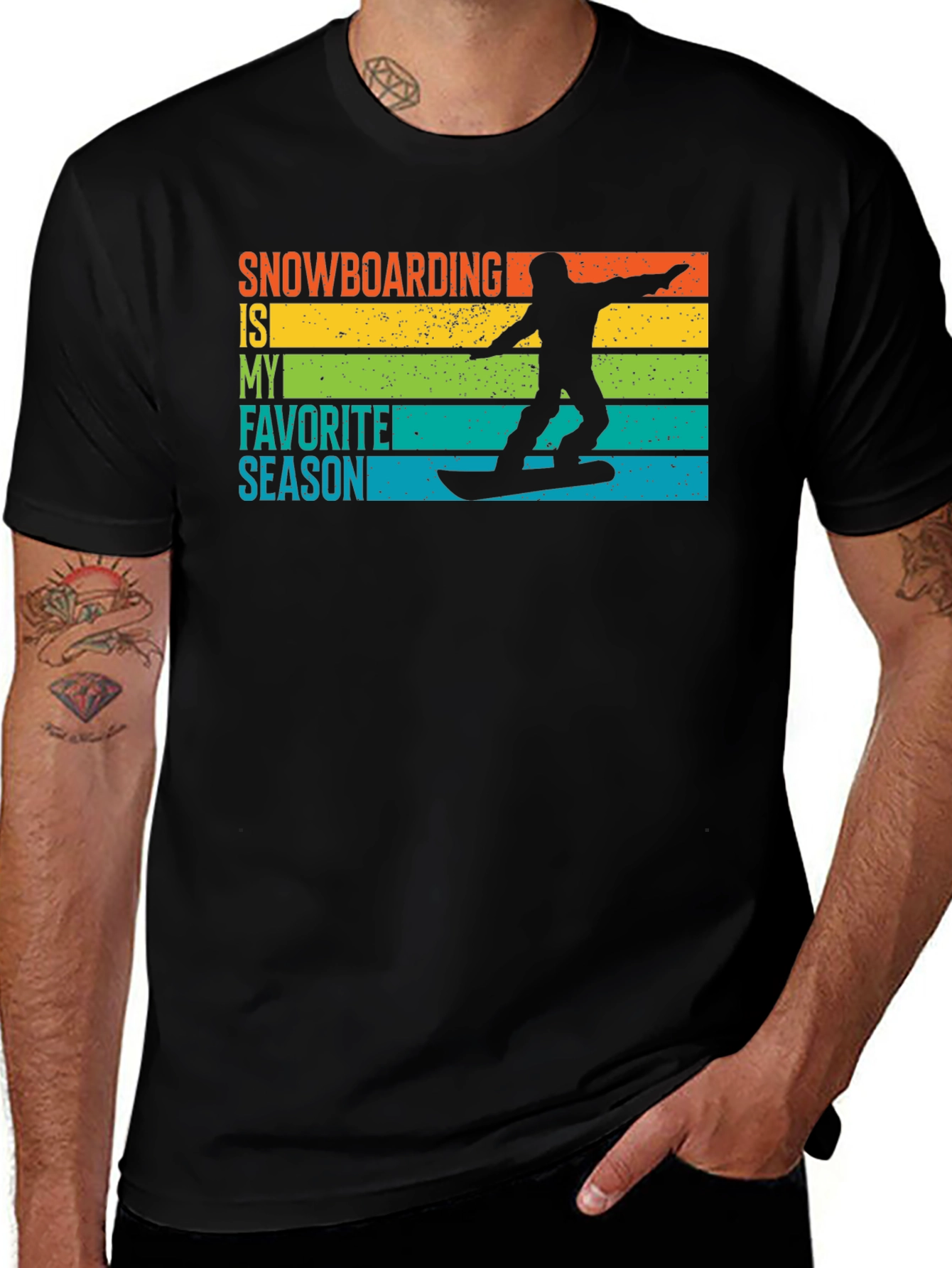Variant 28 of Snowboarding is My Favorite Season Graphic Tee