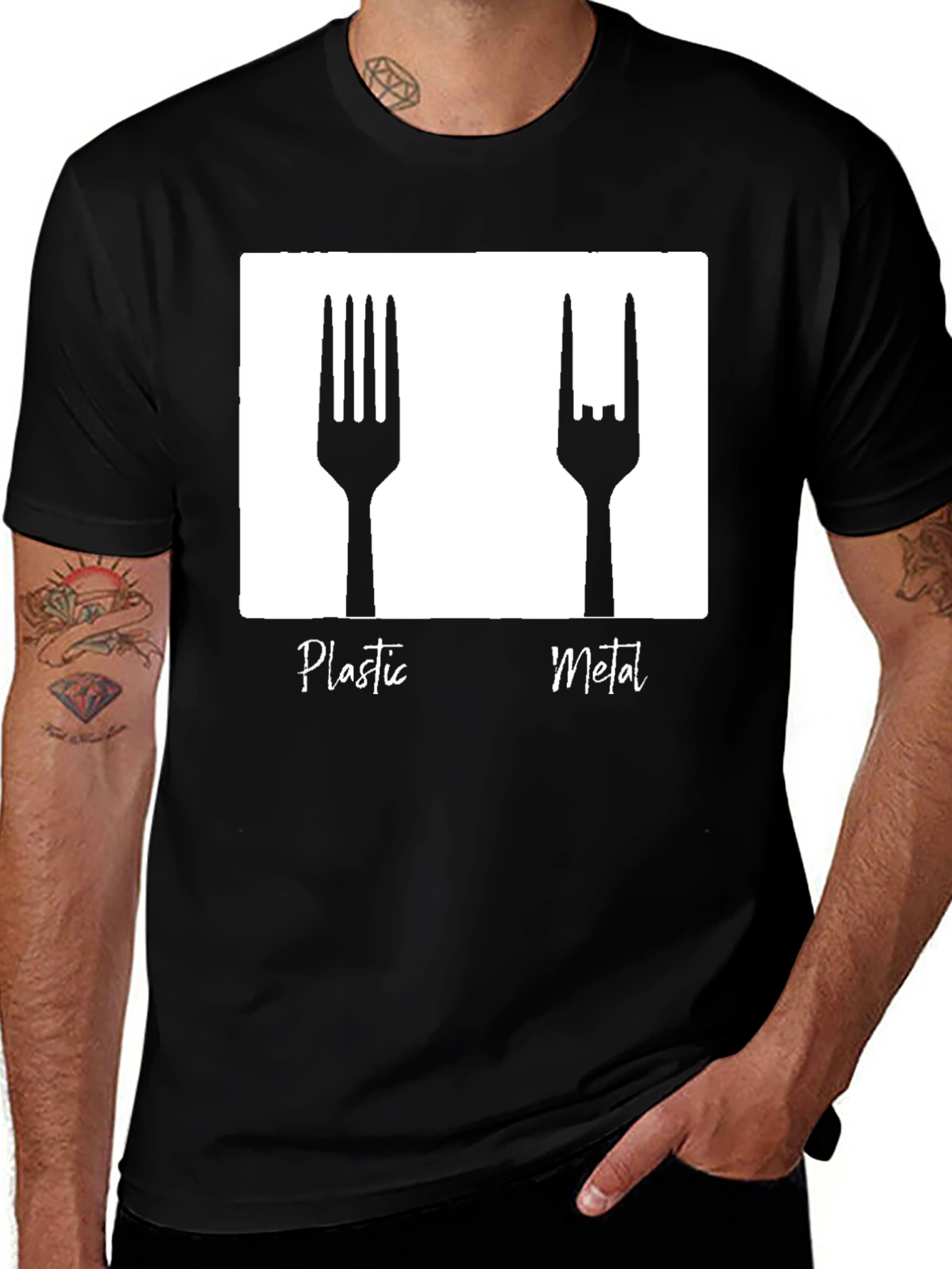 Variant 15 of Plastic vs Metal Fork T-Shirt