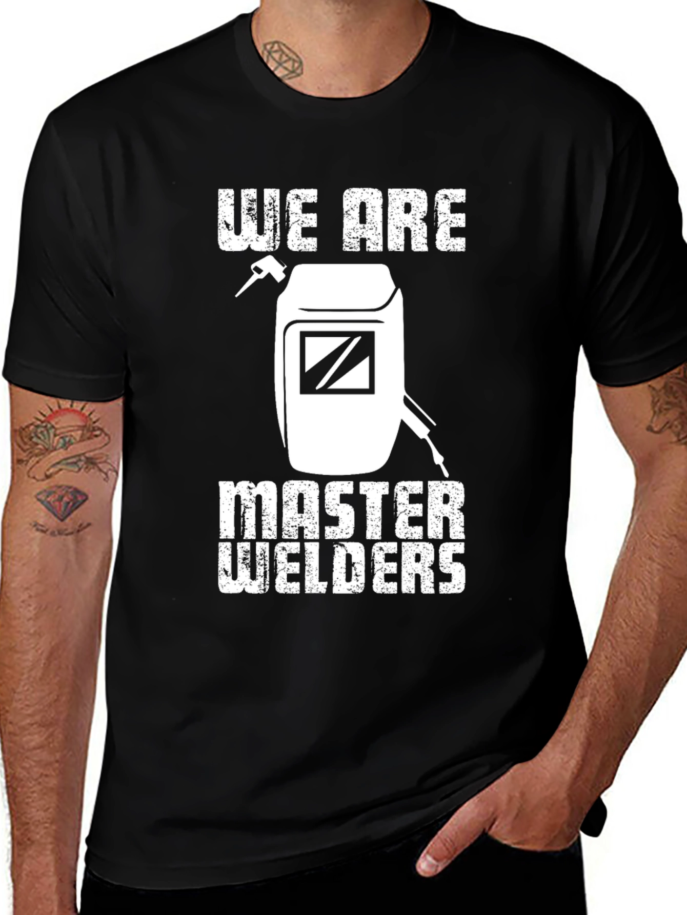 Variant 16 of Master Welders T-Shirt - Black Cotton Crew Neck