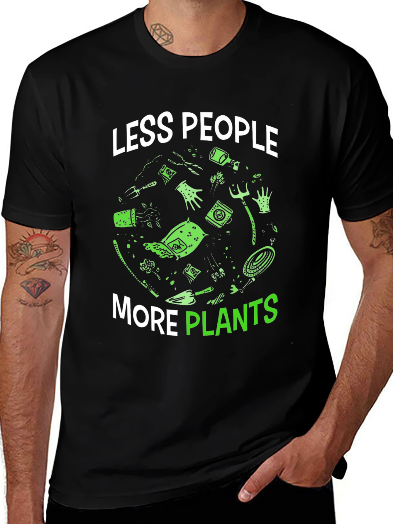 Variant 10 of Less People More Plants Graphic T-Shirt