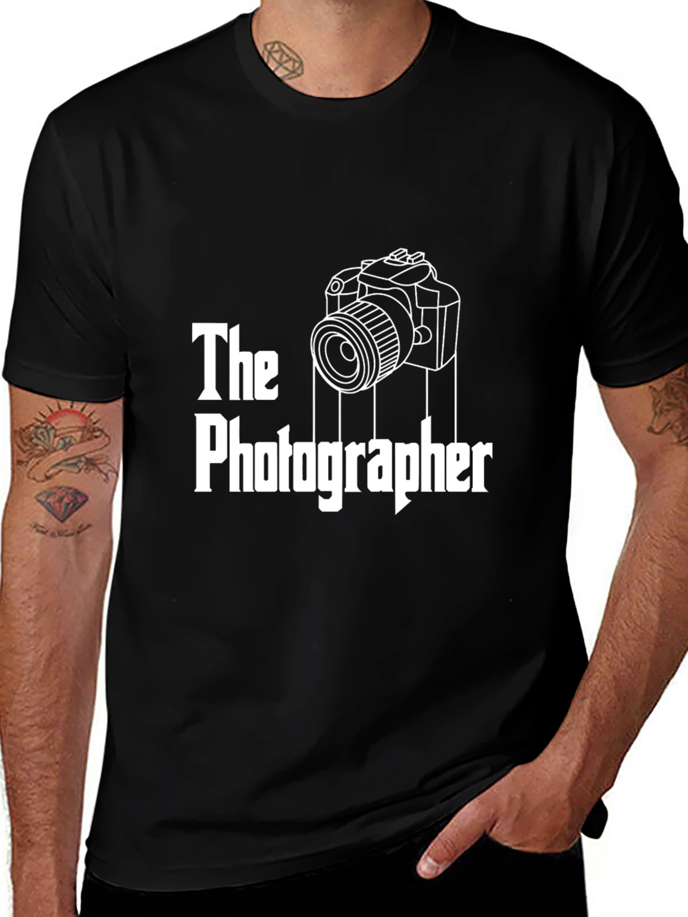 Variant 20 of The Photographer T-Shirt - Camera Graphic Tee - Black