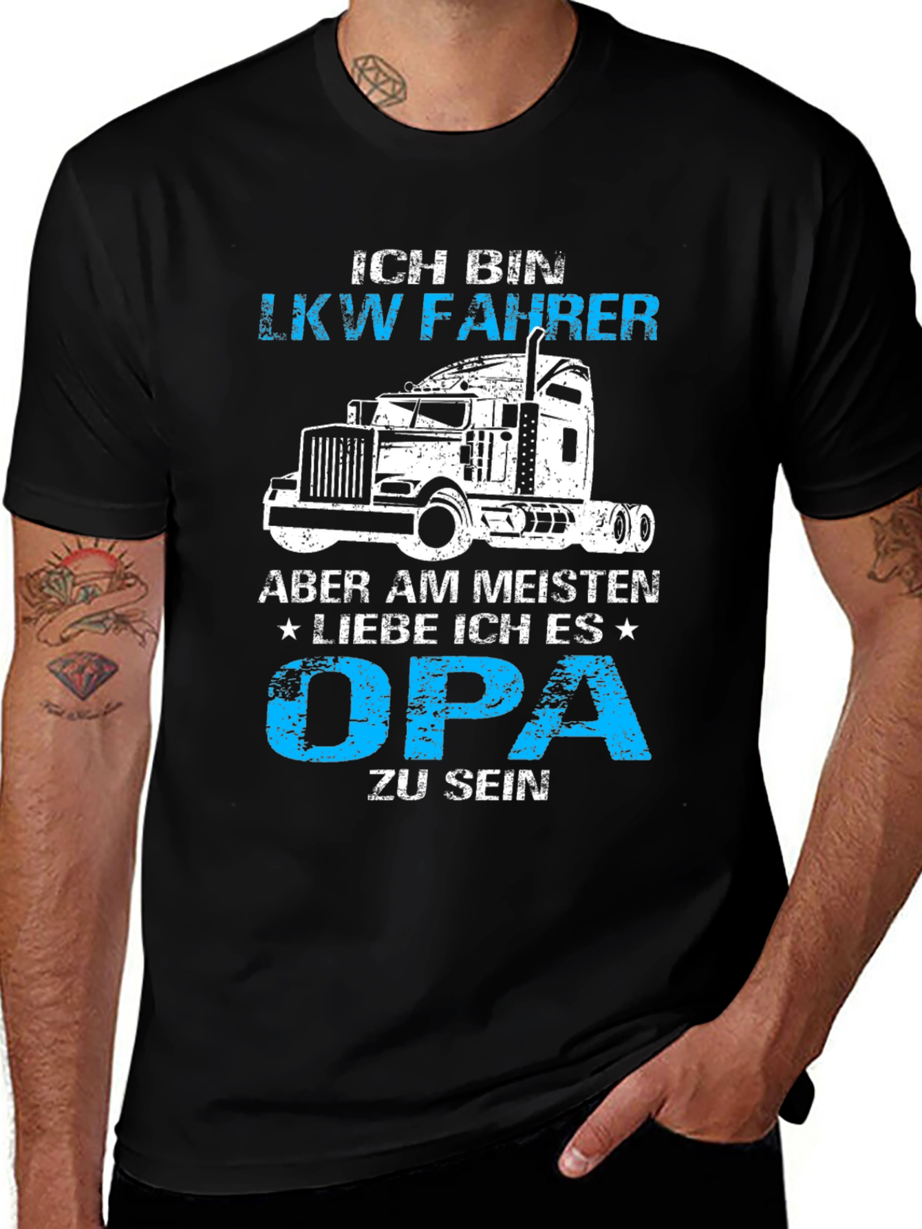 Variant 20 of Ich Bin LKW Fahrer Opa T-Shirt - Truck Driver Grandfather Tee
