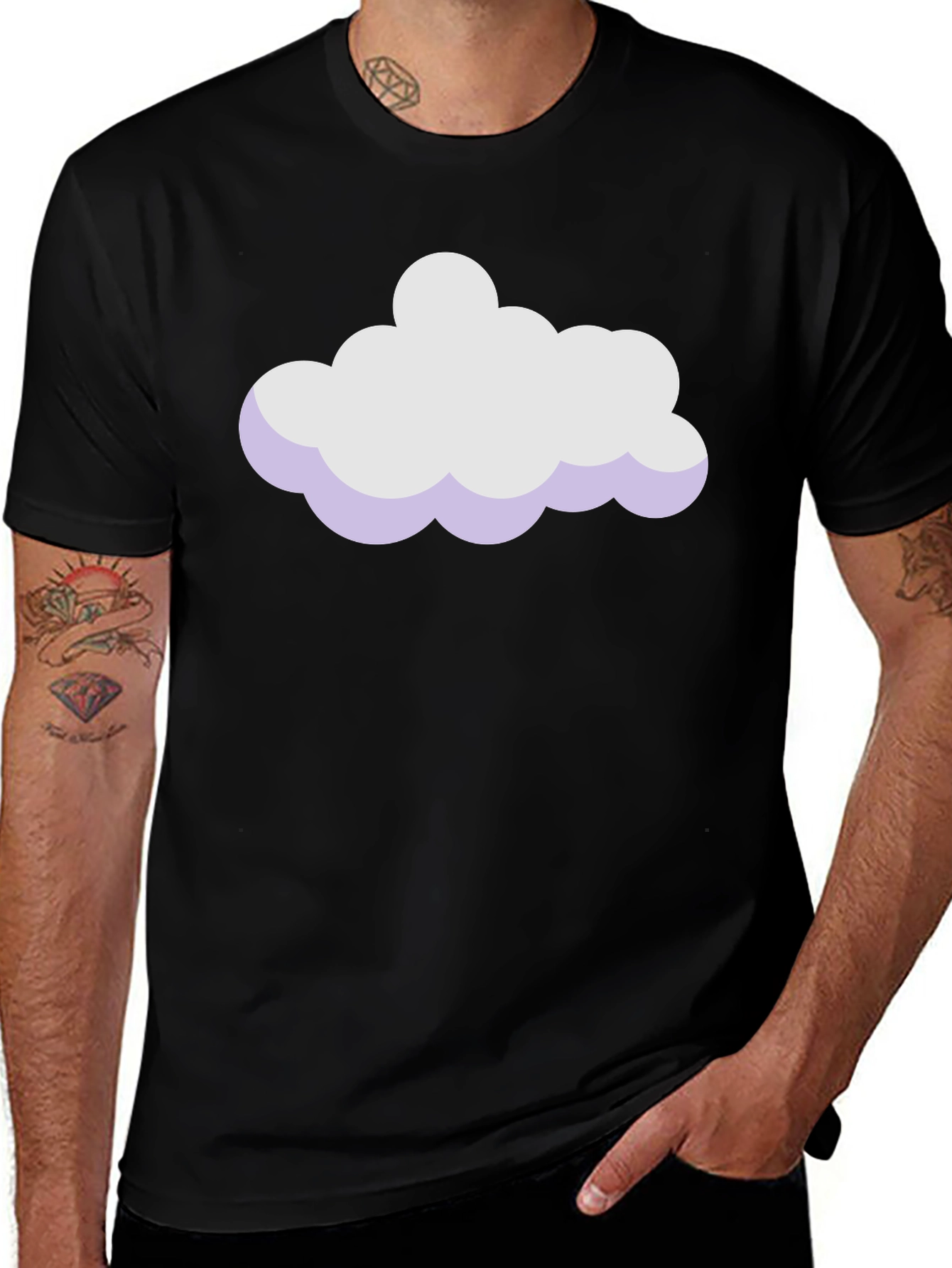 Black Cloud Graphic Black T-Shirt main image
