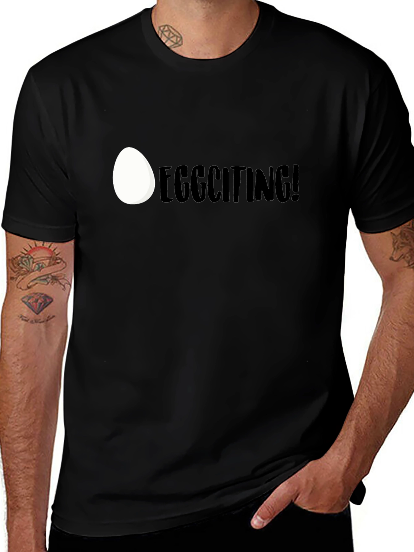 Variant 19 of Eggciting T-Shirt - Funny Egg Pun Tee