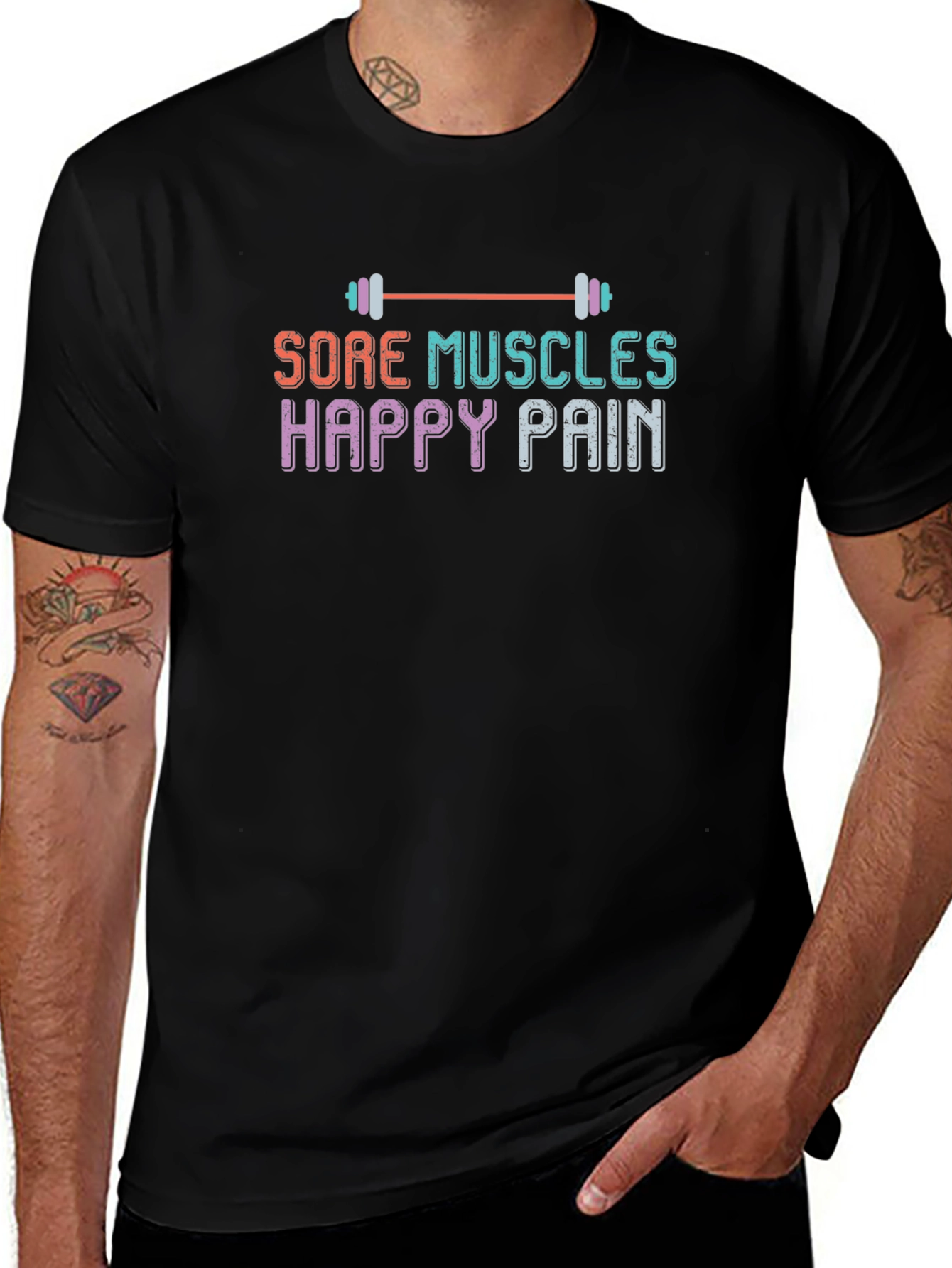 Variant 5 of Sore Muscles Happy Pain Graphic T-Shirt