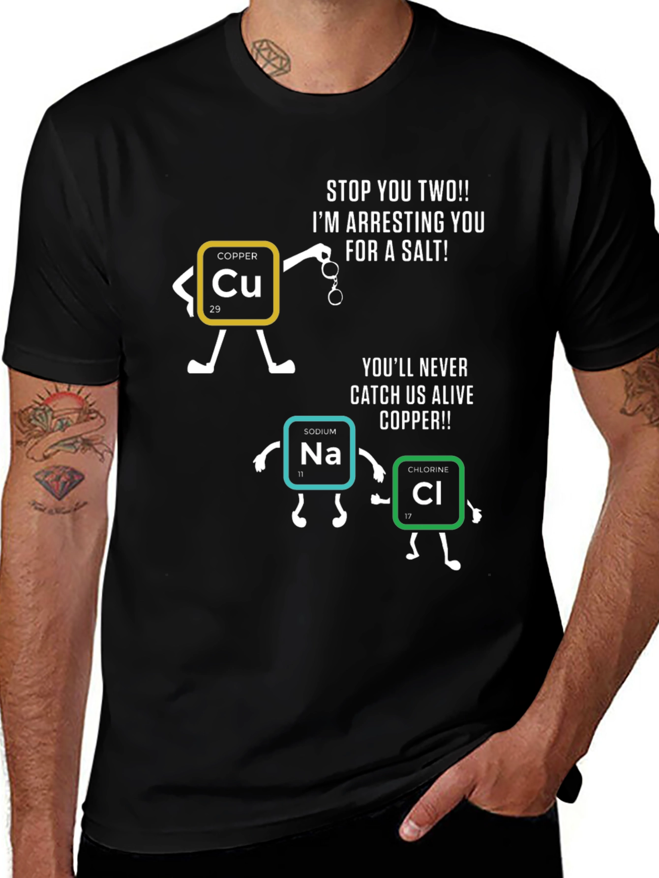 Funny Chemistry T-Shirt - Arresting You For a Salt!