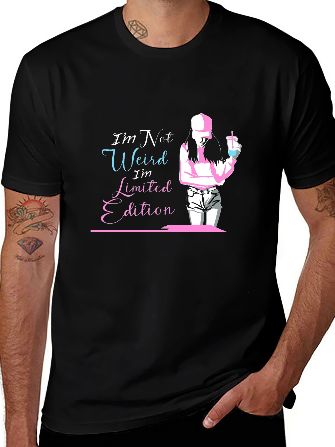 Variant 2 of I'm Not Weird, I'm Limited Edition - Black Graphic Tee