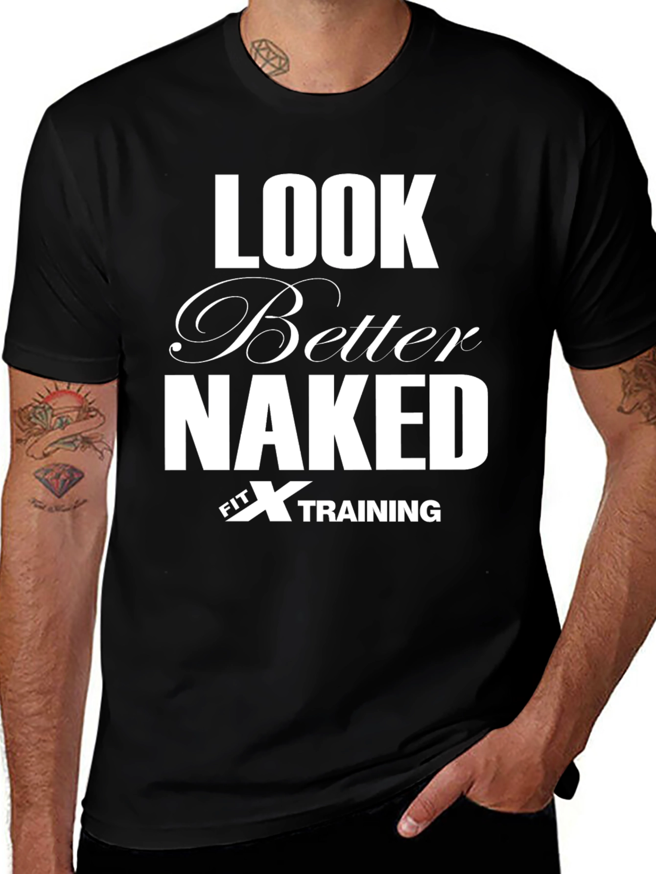 Variant 27 of Look Better Naked Fit X Training Black T-Shirt
