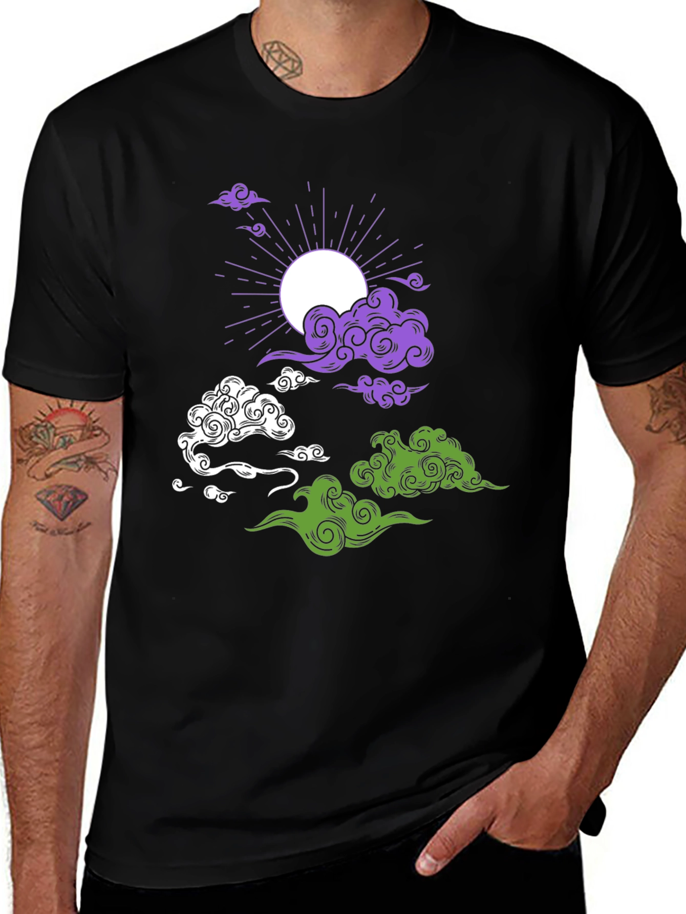 Variant 11 of Celestial Cloud Print T-Shirt