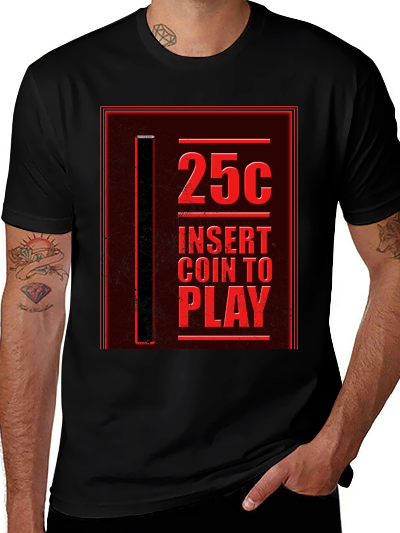 Variant 27 of Retro Arcade T-Shirt - 25¢ Insert Coin to Play!