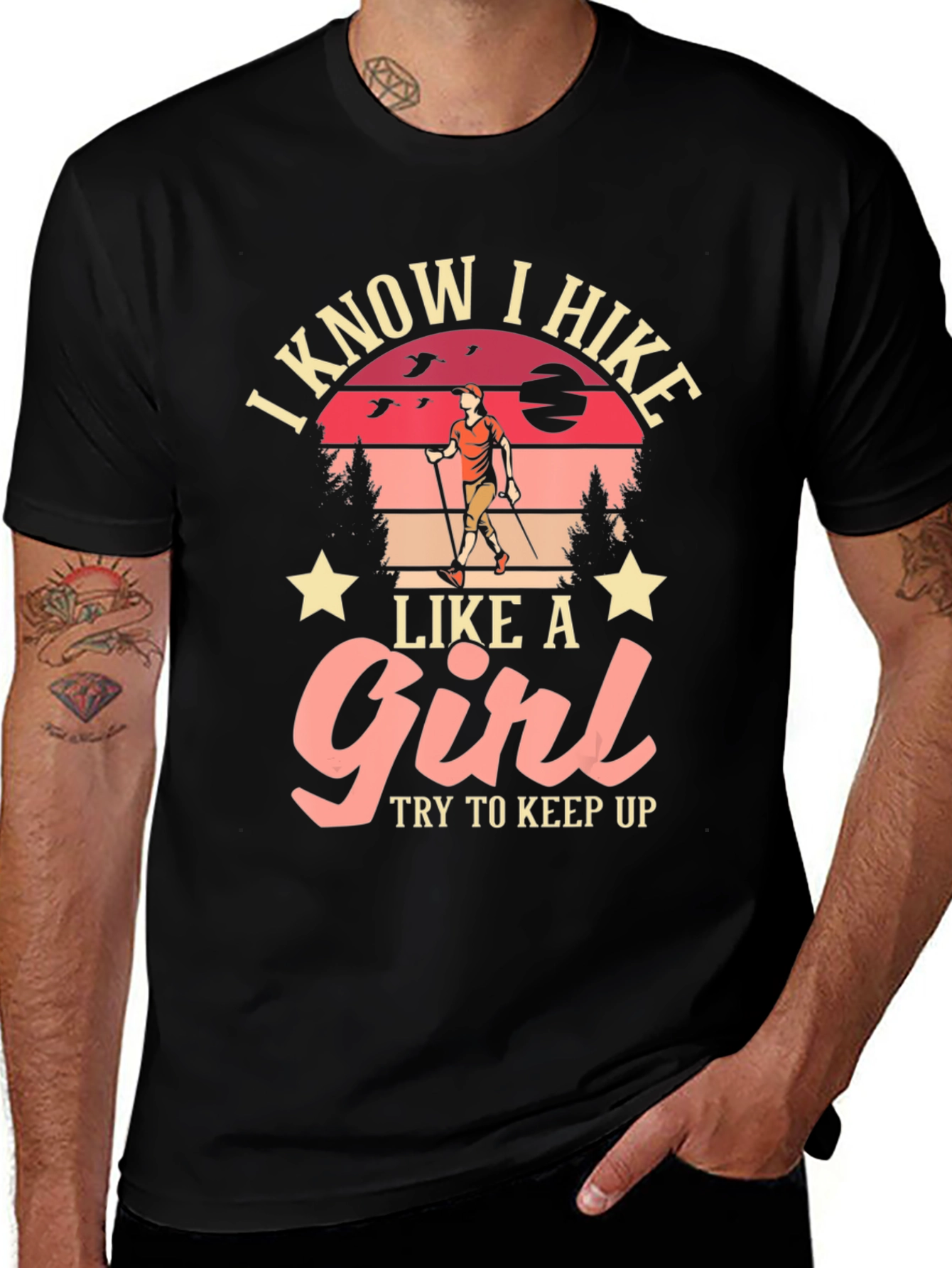 Variant 8 of I Hike Like a Girl T-Shirt