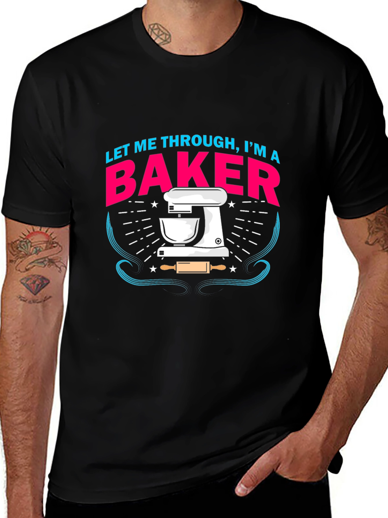Variant 9 of Let Me Through, I'm A Baker T-Shirt