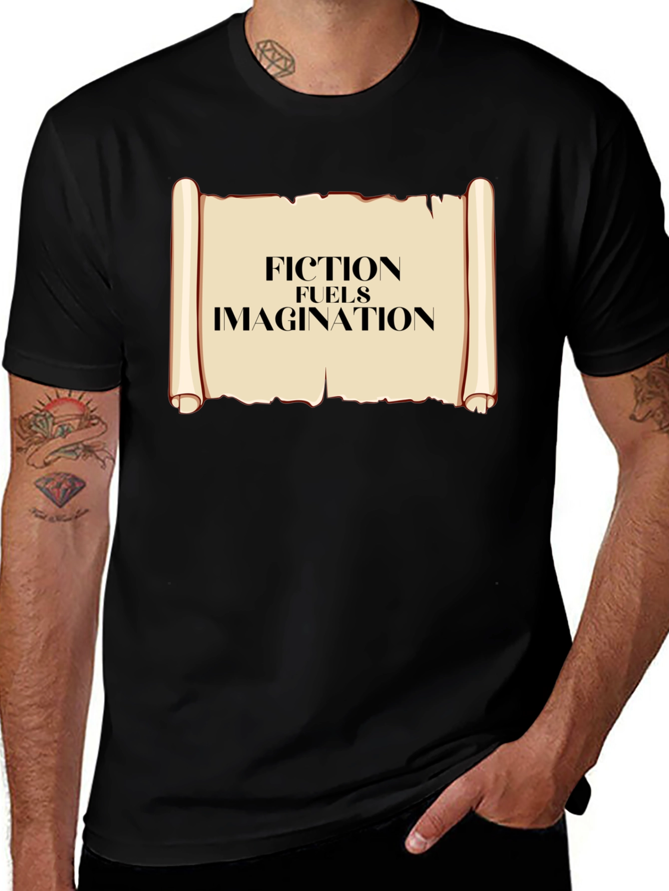 Variant 15 of Fiction Fuels Imagination T-Shirt - Black