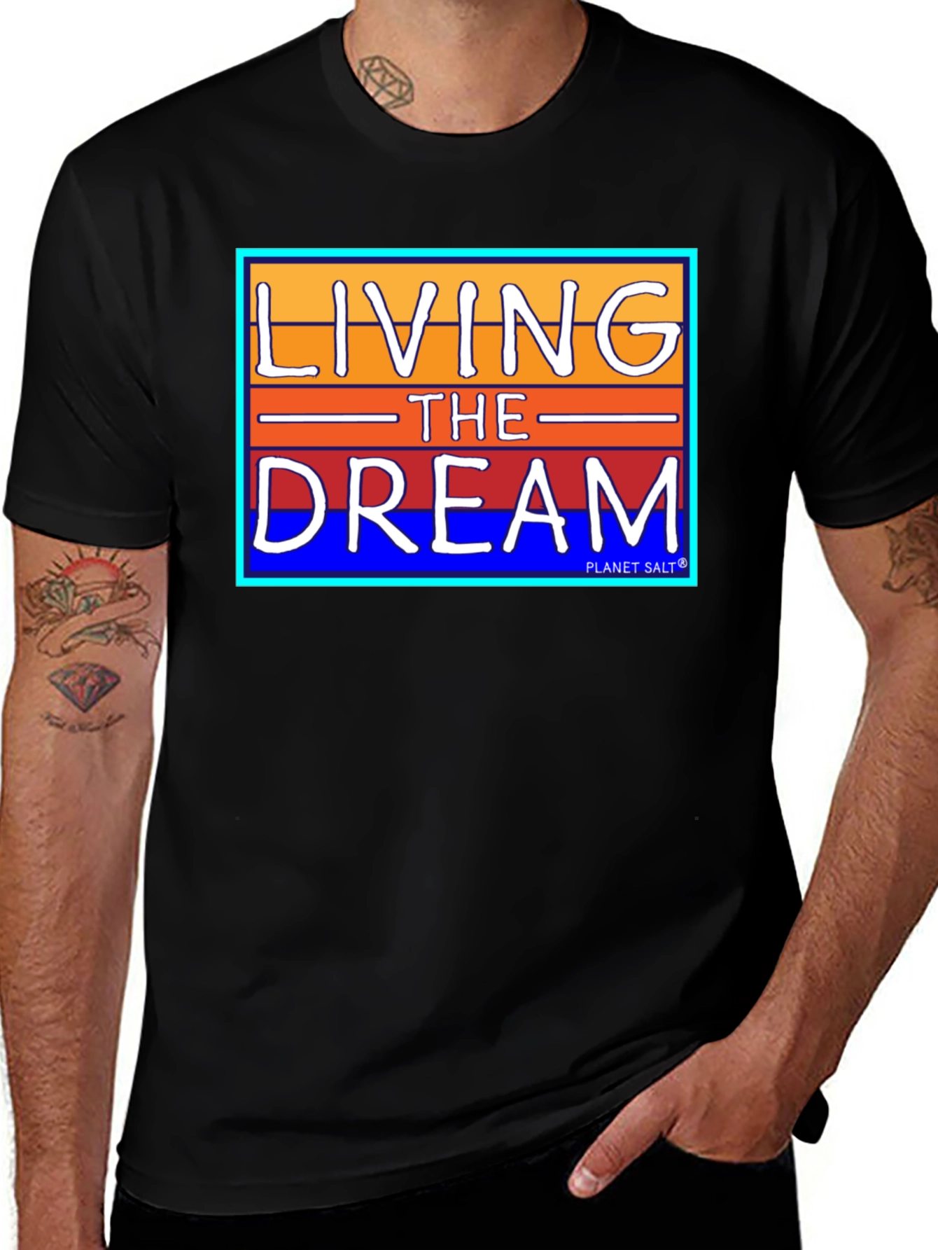 Variant 28 of Living the Dream Graphic Tee - Black
