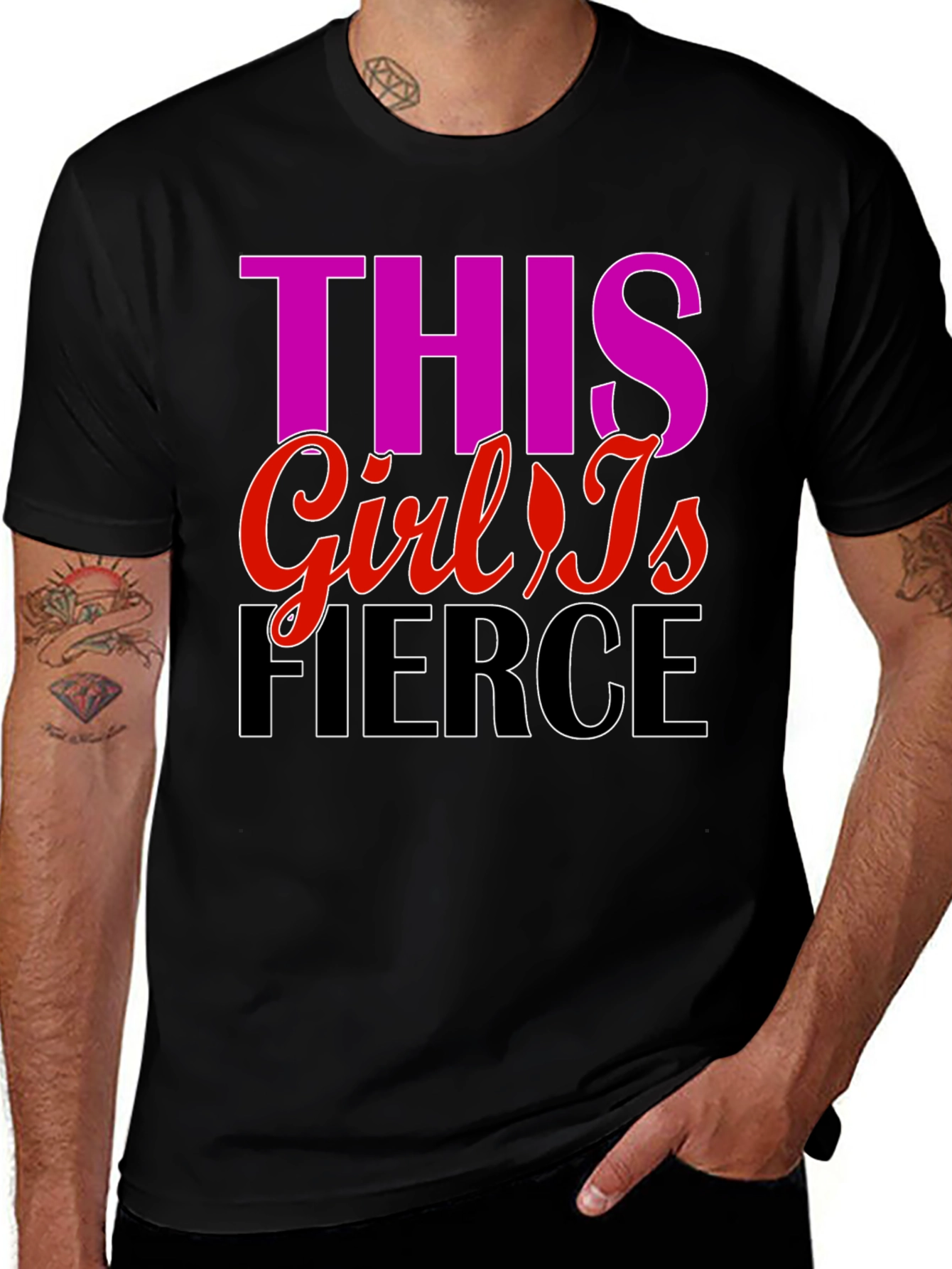Variant 21 of Fierce Girl T-Shirt - Bold Statement Tee