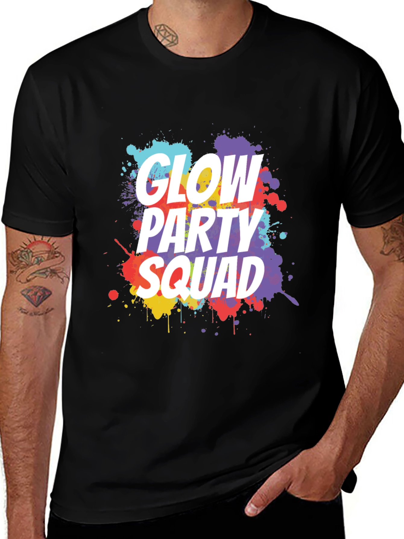 Variant 24 of Glow Party Squad Black T-Shirt