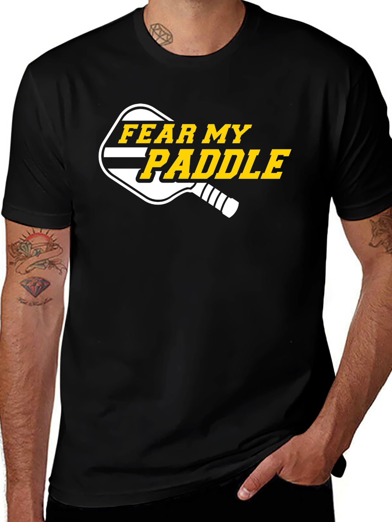 Variant 29 of Fear My Paddle T-Shirt - Pickleball Apparel