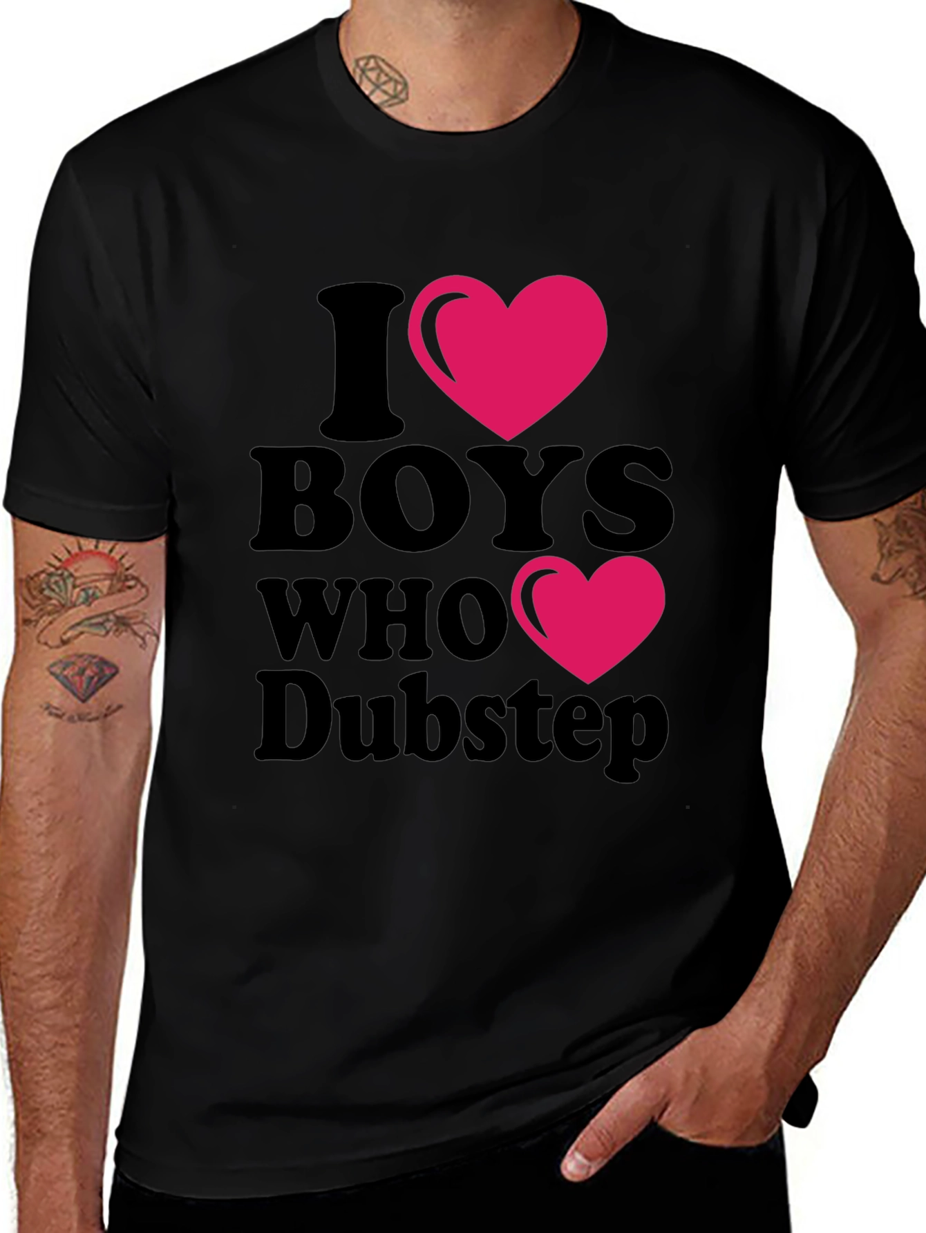 Variant 21 of I Heart Boys Who Dubstep Graphic Tee