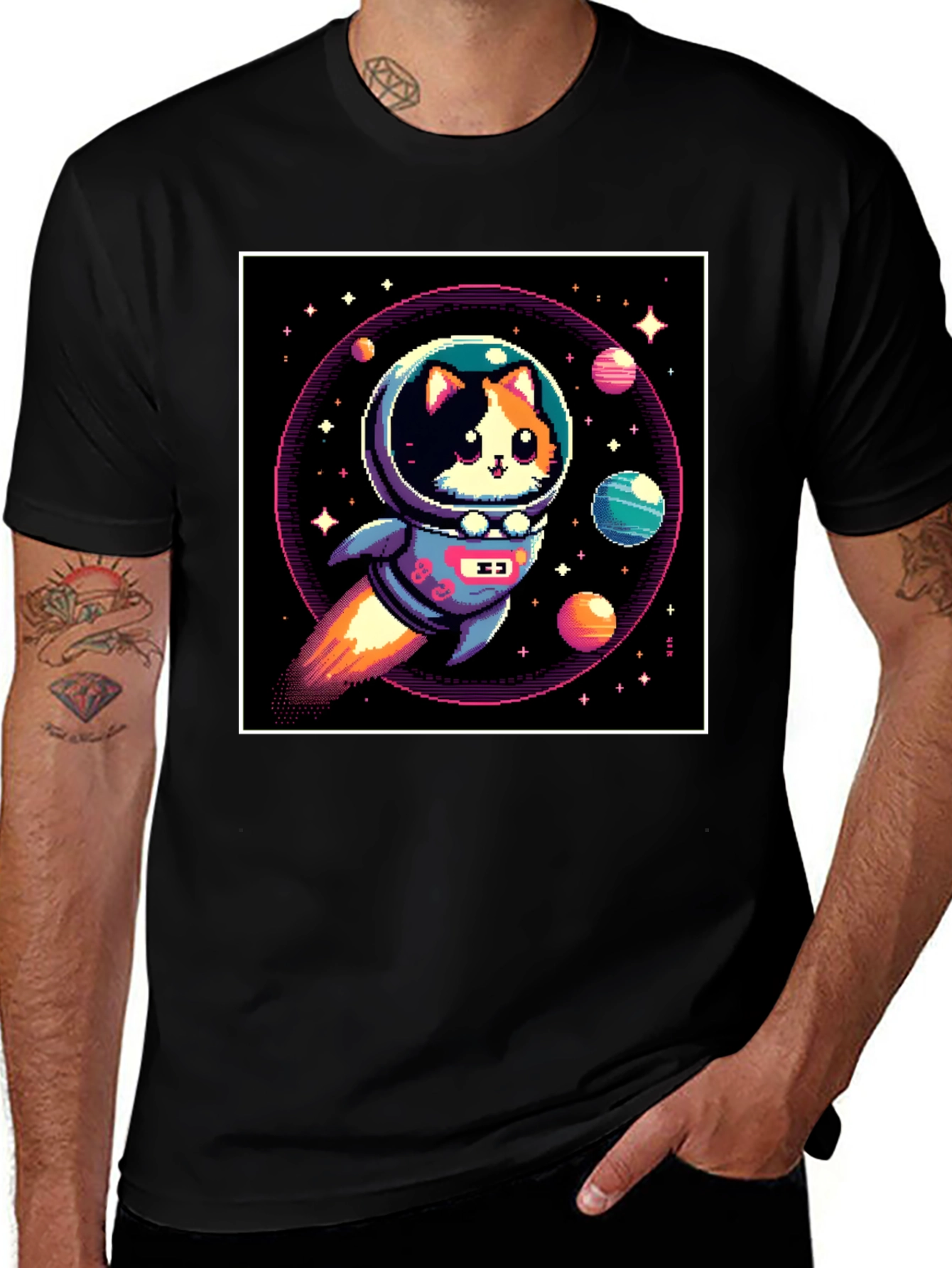 Variant 18 of Cat Astronaut T-Shirt - Space Adventure