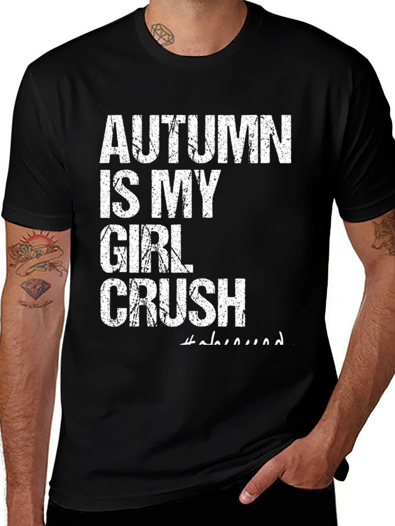 Variant 11 of Autumn Is My Girl Crush Black Graphic Tee