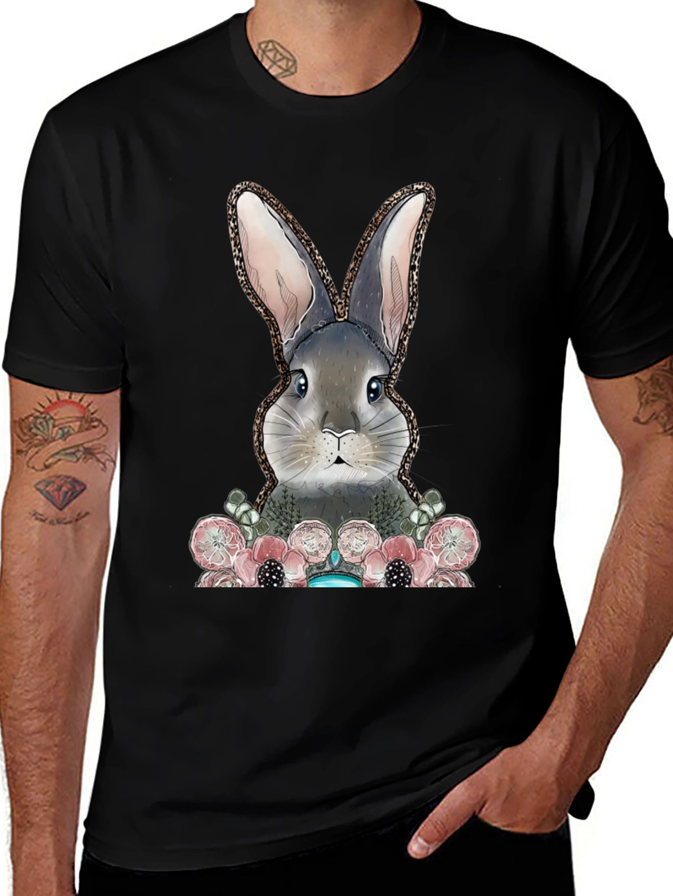Variant 12 of Bunny & Floral Graphic Tee