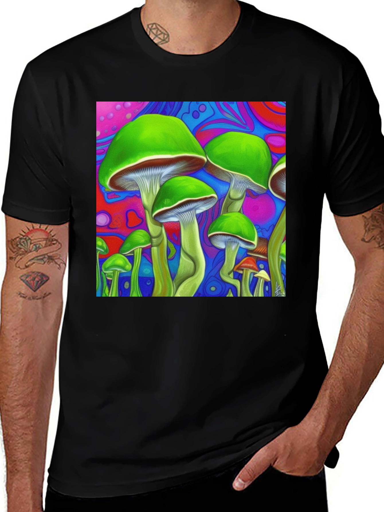 Variant 24 of Psychedelic Mushroom Graphic T-Shirt