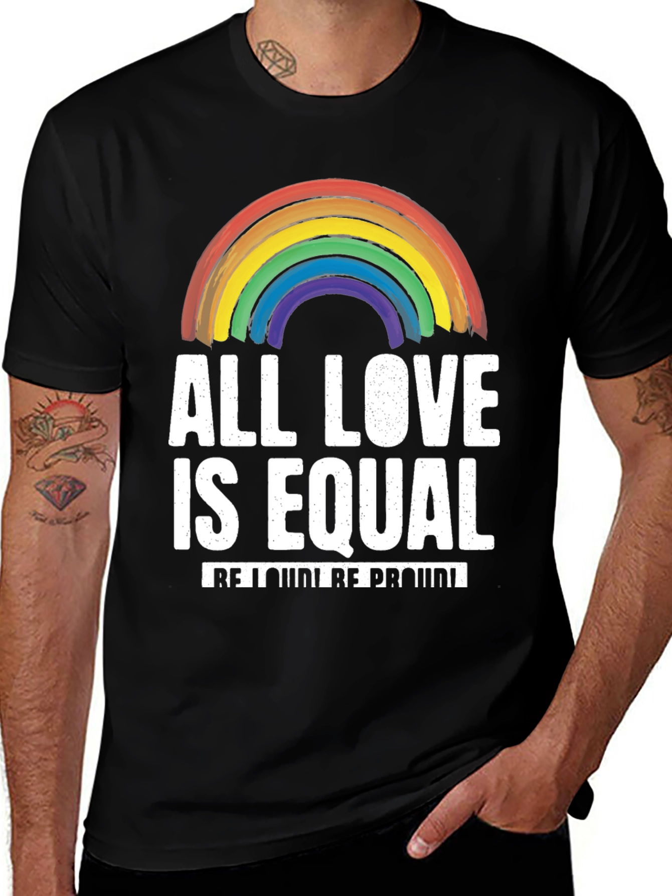 Variant 14 of All Love is Equal Rainbow Pride T-Shirt