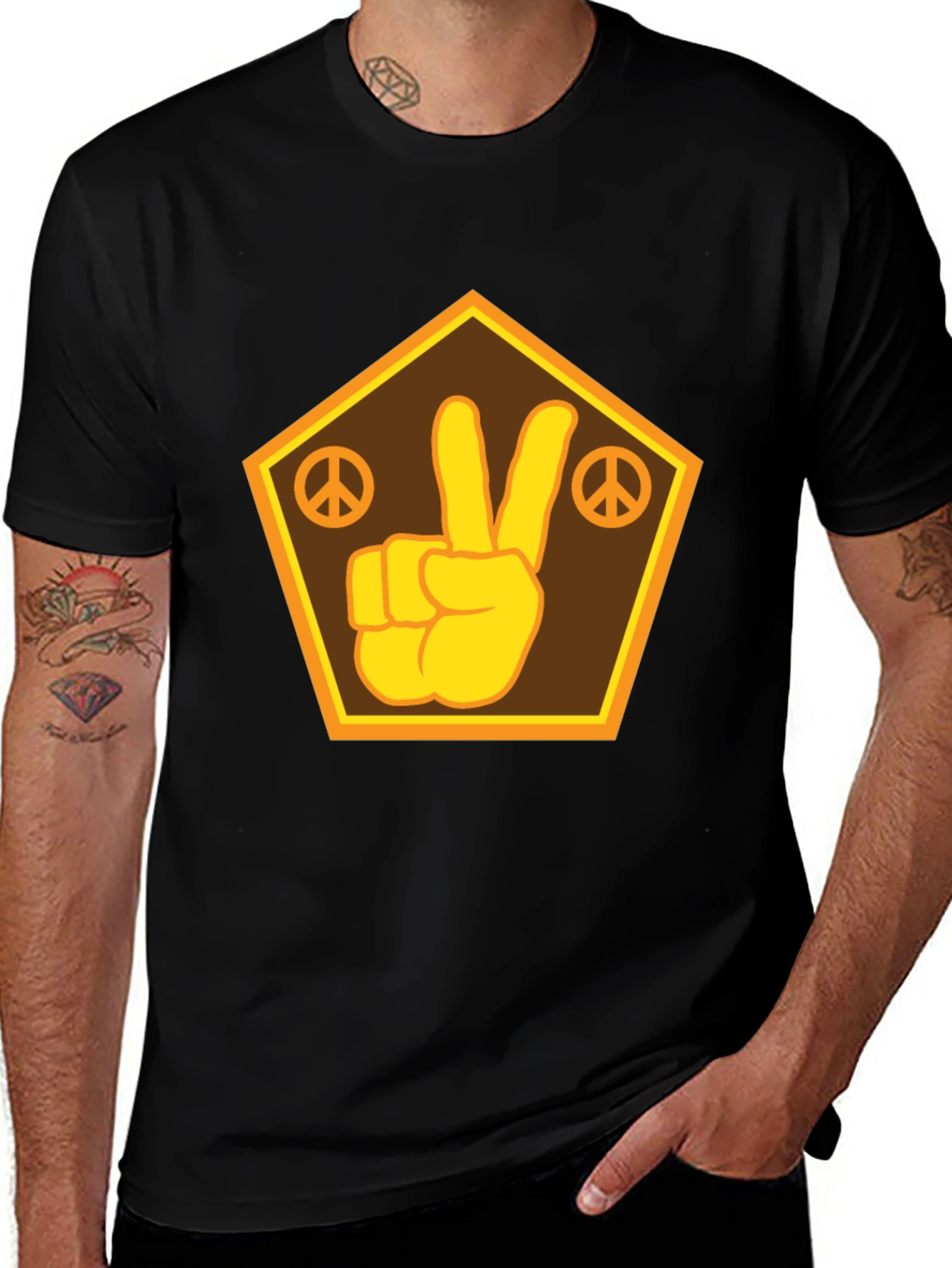 Variant 27 of Peace Sign T-Shirt - Retro Graphic Tee