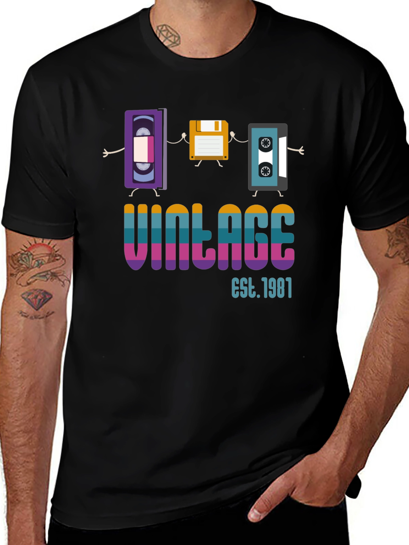 Variant 23 of Vintage Est. 1987 Retro T-Shirt